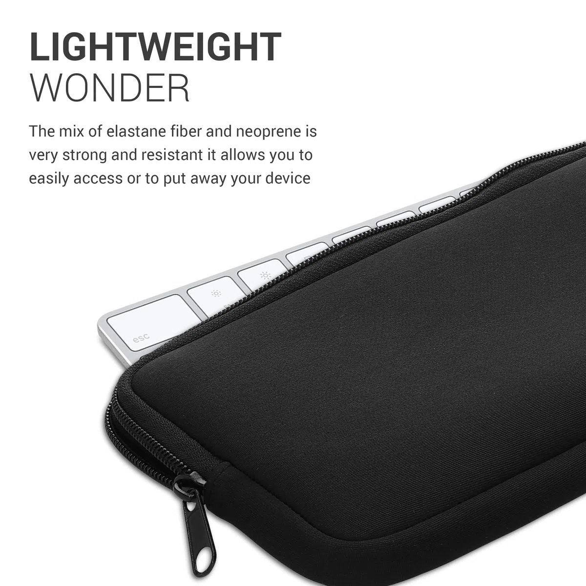 kwmobile Custodia Tastiera Wireless Compatibile con Logitech K380 - Porta Tastiera PC Portatile - Copri Tastiera Computer nero