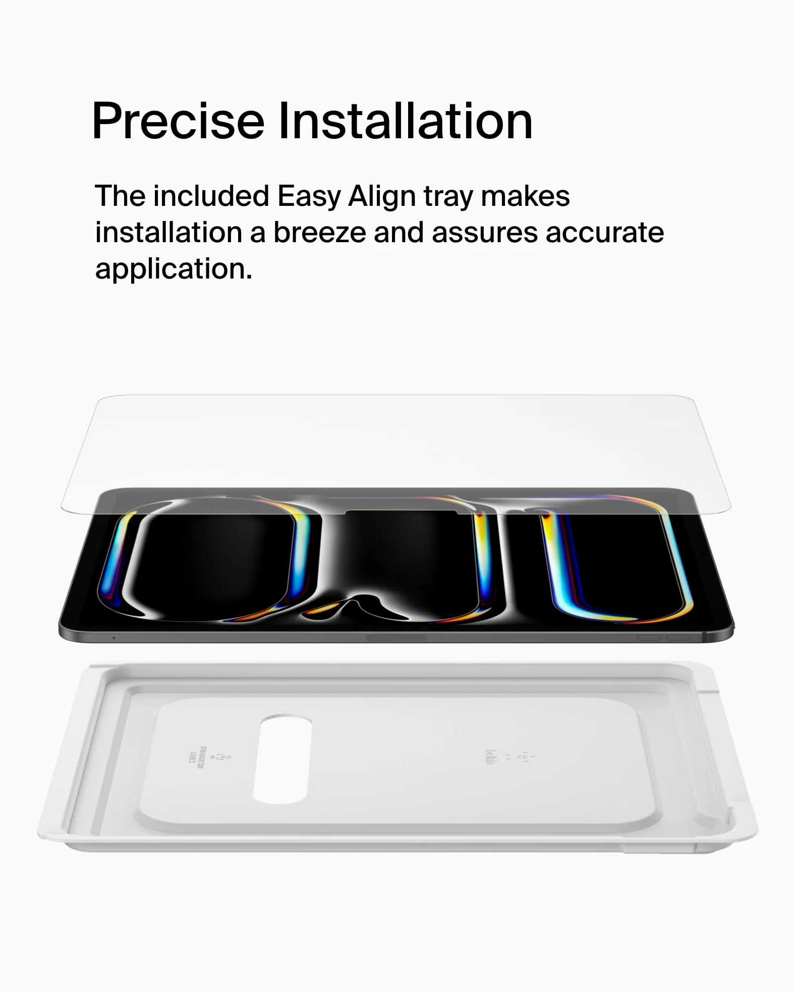 Belkin ScreenForce - Pellicola proteggi schermo in vetro temperato per Apple iPad Pro 13" di settima generazione, sottile, extra resistente, antigraffio, facile installazione, compatibile con custodia