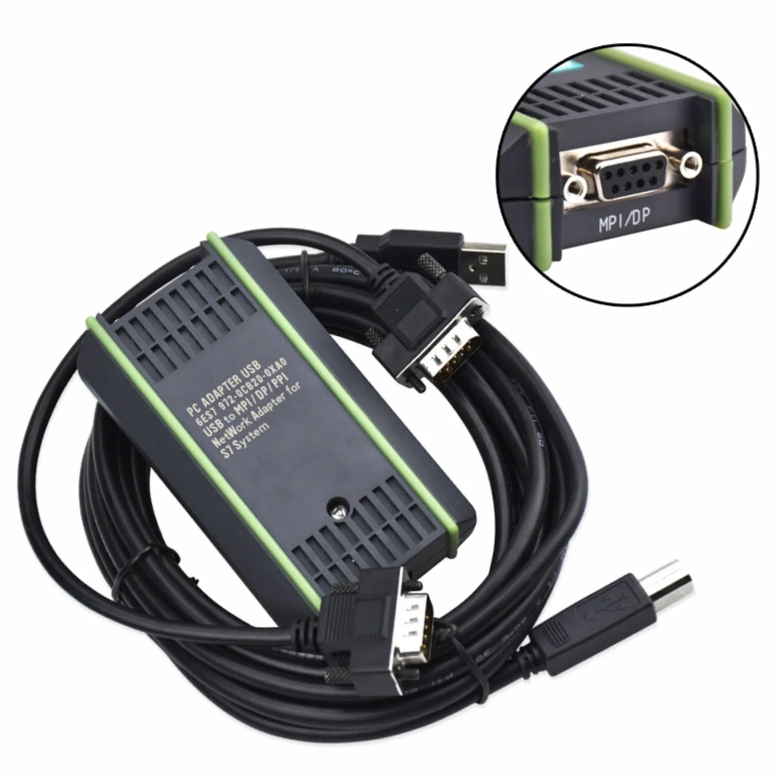 Cavo USB adattatore PC per Siemens serie S7-200 S7-300 S7-400 con guscio in PVC ignifugo Baud Rate corrispondente 3 metri per sistemi di controllo di fabbrica