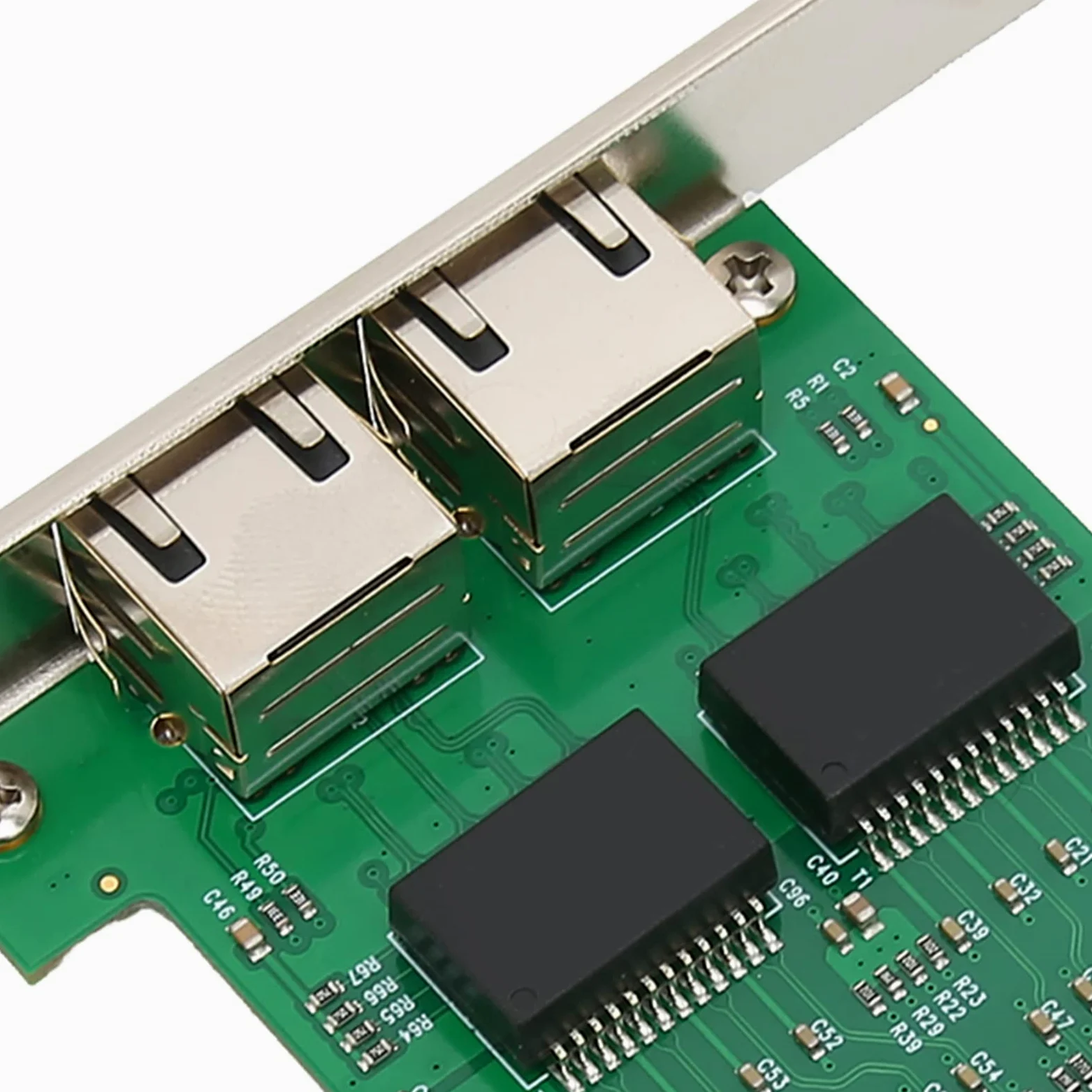Schede di interfaccia di rete, PCB Scheda Gigabit Ethernet Doppio filtro PCI 2 Porte Gigabit Scheda di rete per Intel 82546 10/100/1000 Mbps per Win7 Win8 Win10