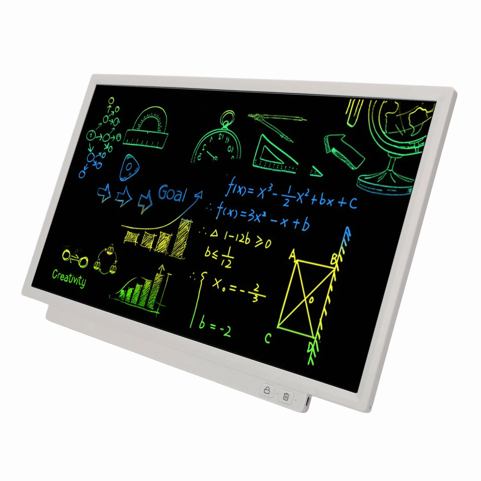 Tavoletta da Disegno LCD, Schermo a Luce Non Blu da 24 Pollici Blocco da Disegno Trasparente con un per Bambini, Blocco da Elettronico con Penna Sensibile per Ufficio, Scuola, Casa