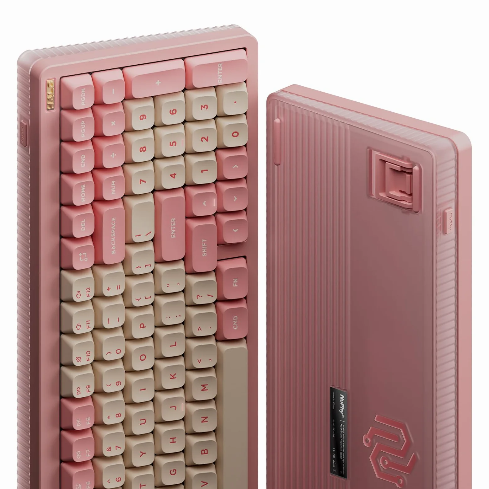 nuphy Tastiera wireless Halo96 V2, struttura con guarnizione, tastiera da gioco sostituibile a caldo al 96%, tastiera meccanica retroilluminata RGB a 99 Kyes, supporto QMK/VIA, Bluetooth/USB-C/2,4 GHz