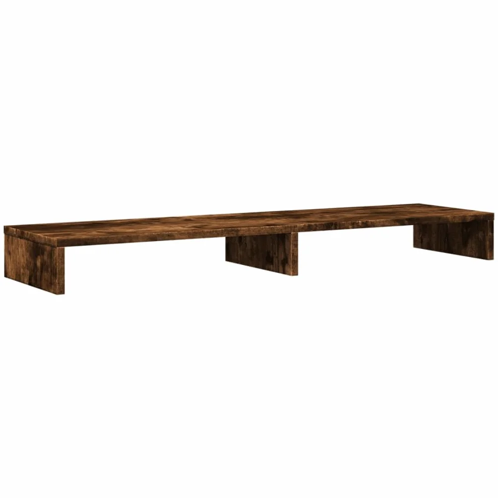 vidaXL Supporto per Monitor Rovere Fumo 100x27x10 cm in Truciolato