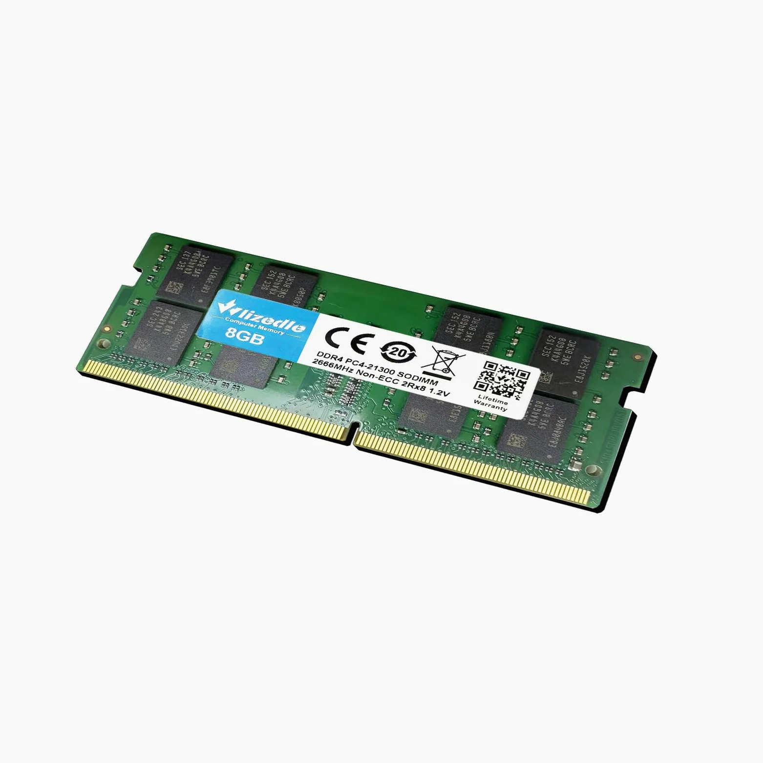 DDR4 2666MHz Laptop Memoria RAM 16GB Kit (2x8GB) CL19 SO-DIMM Modulo di Memoria PC4-21300 260-Pin 1.2V Non-ECC 2Rx8 Upgrade Notebook Memory per Computer Portatile, Verde