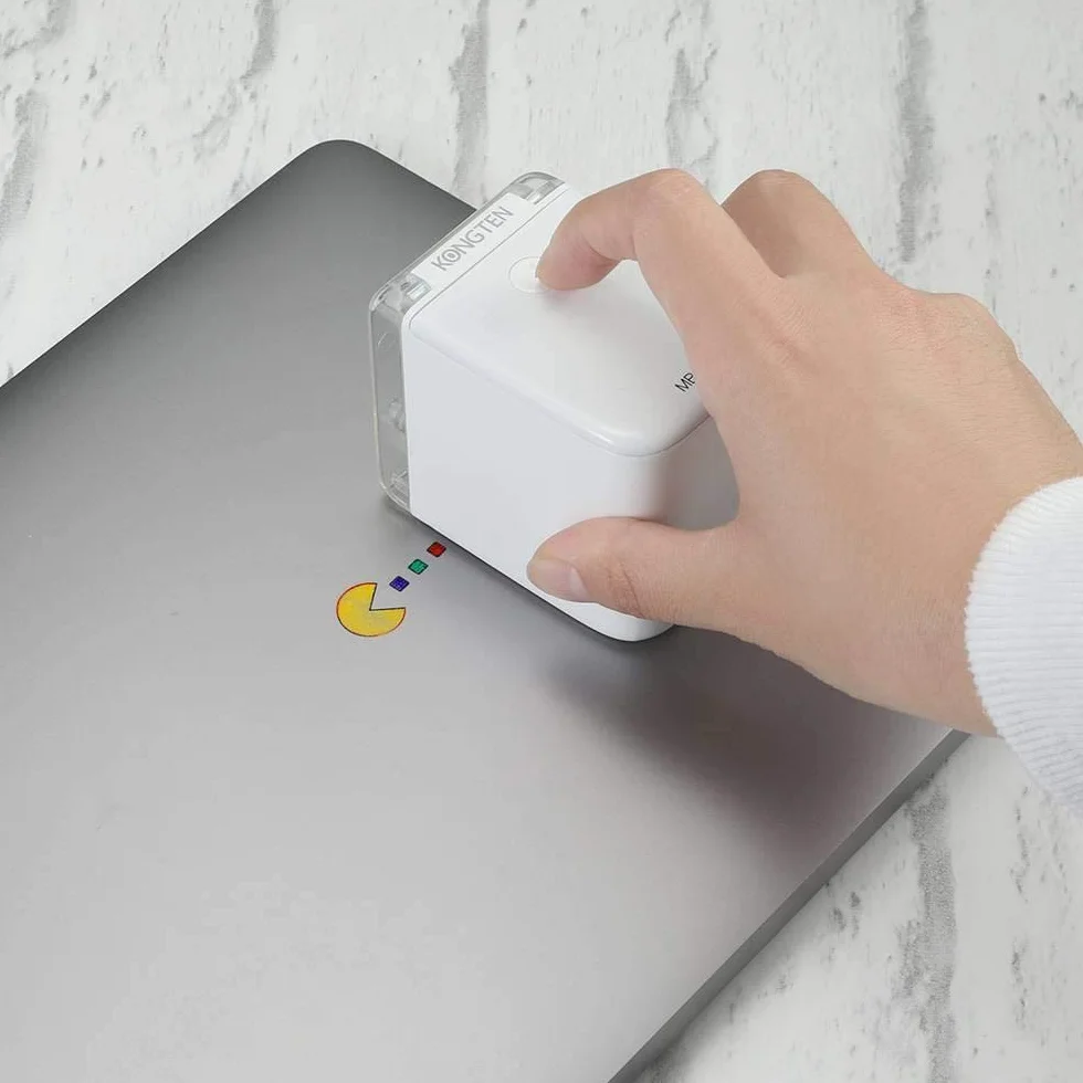 Mbrush Stampante Colori Portatile, Mini Bluetooth WiFi Stampa Wireless Piccola Inkjet Portatile con Cartuccia d'inchiostro per Testo Personalizzato e Fai Da Te, Stampa Qualsiasi Superficie