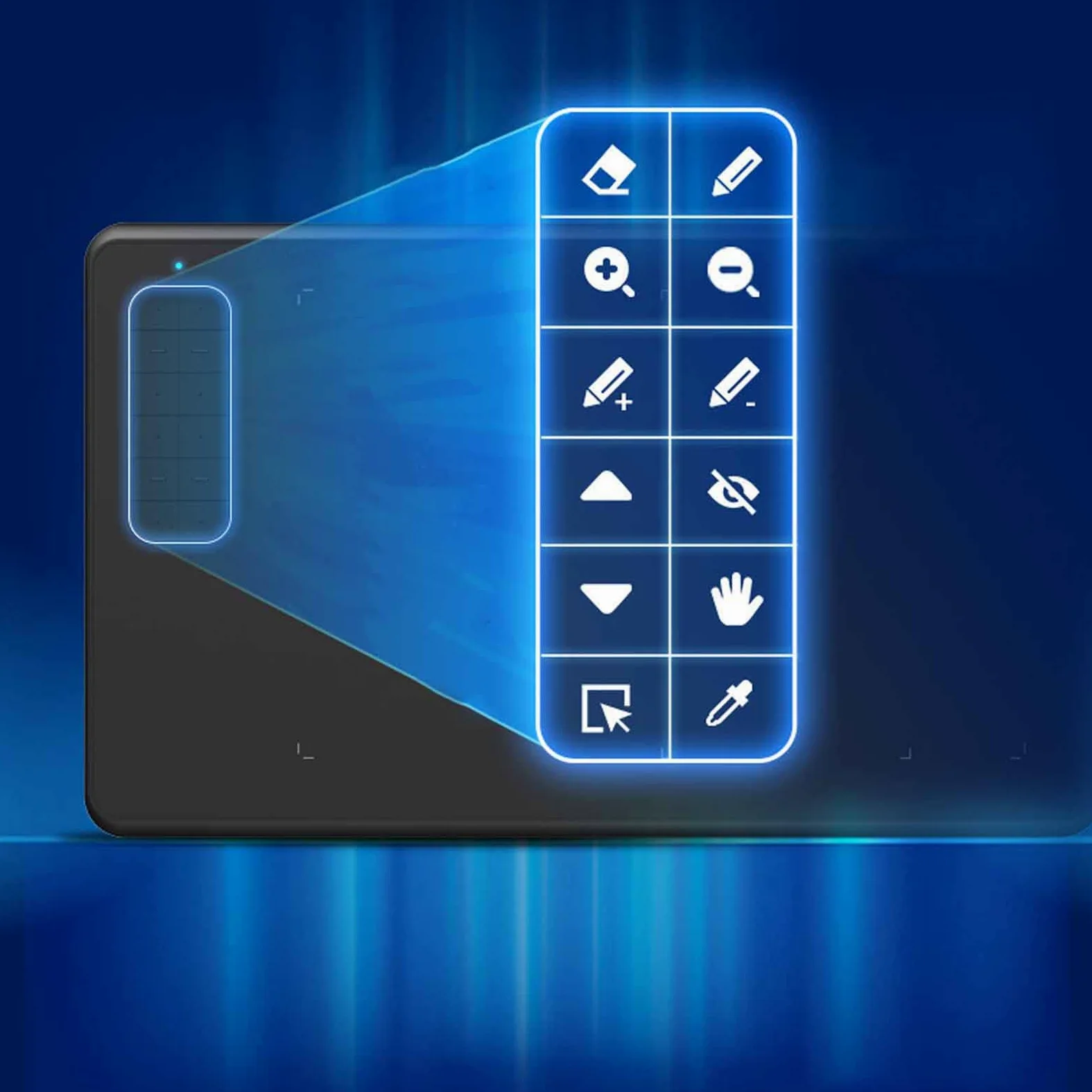 Tyenaza Tavoletta Grafica, 12 Tasti di Scelta Rapida Tavoletta Grafica con Sensibilità alla Pressione di Livello 8192 per Laptop Desktop