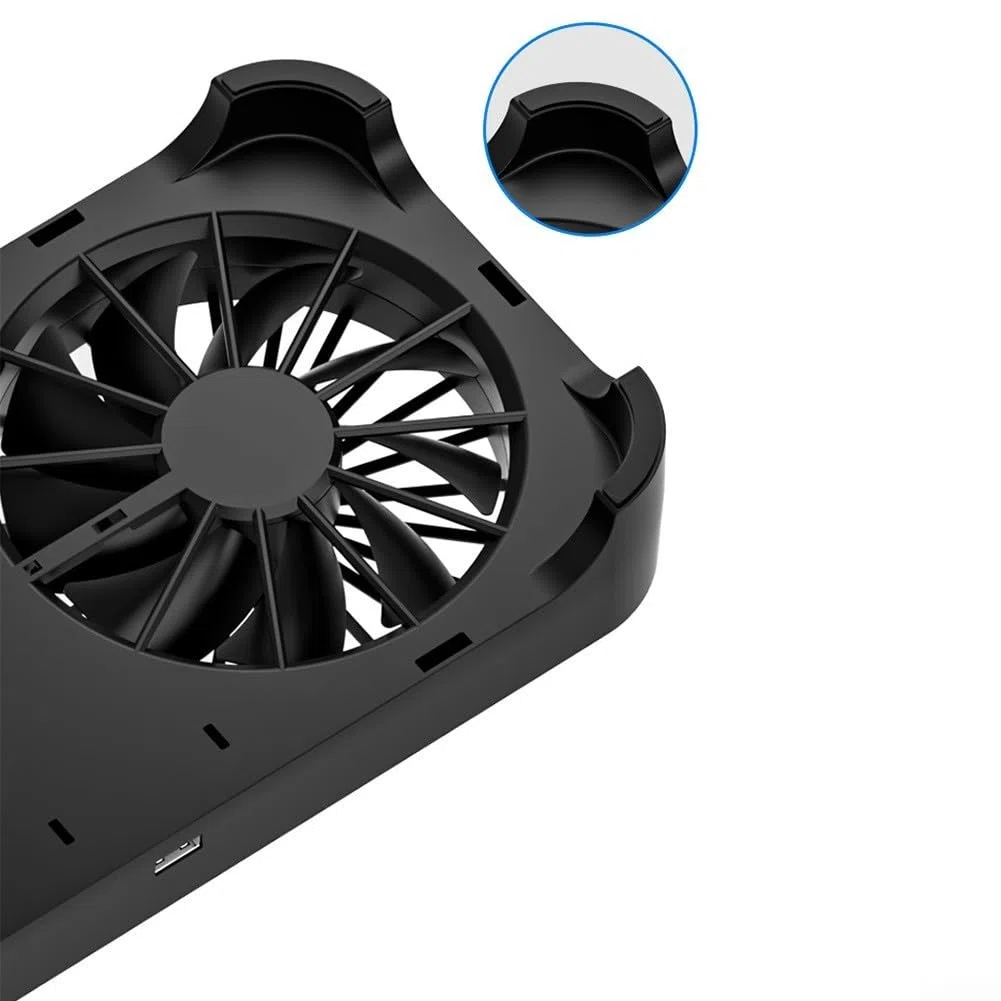 Base di raffreddamento a doppia ventola, ventole silenziose da 140 mm per router, modem e mini PC, supporto di raffreddamento ammortizzante, nero