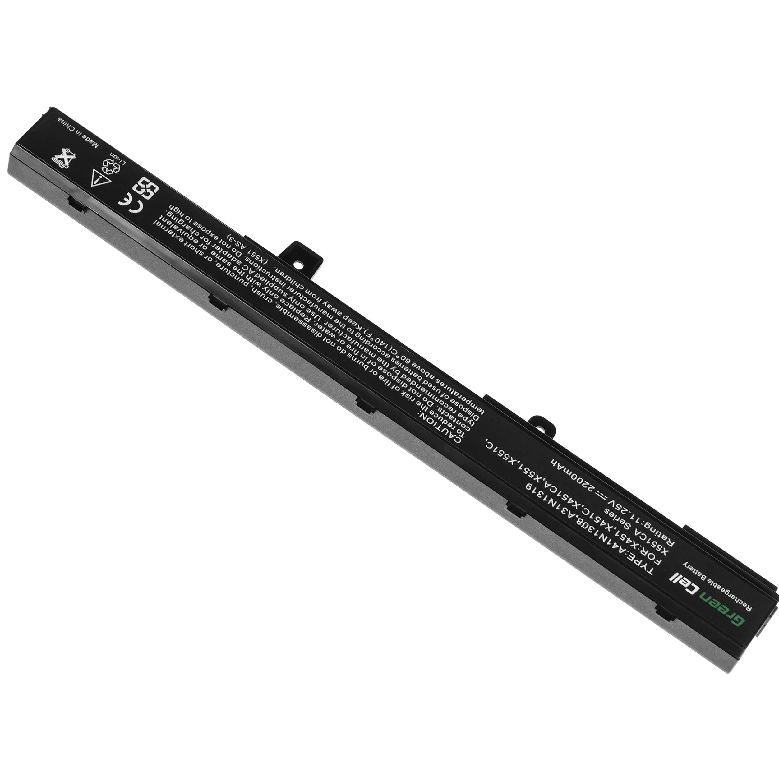 Green Cell Batteria Asus A31N1319 A31LJ91 per Portatile Asus X551 X551C X551CA X551M X551MA X551MAV R512 R512C D550 D550C F551C F551CA F551M F751L R508CA R509 R512CA X451 X451CA X451MAV X751L (11.25V)