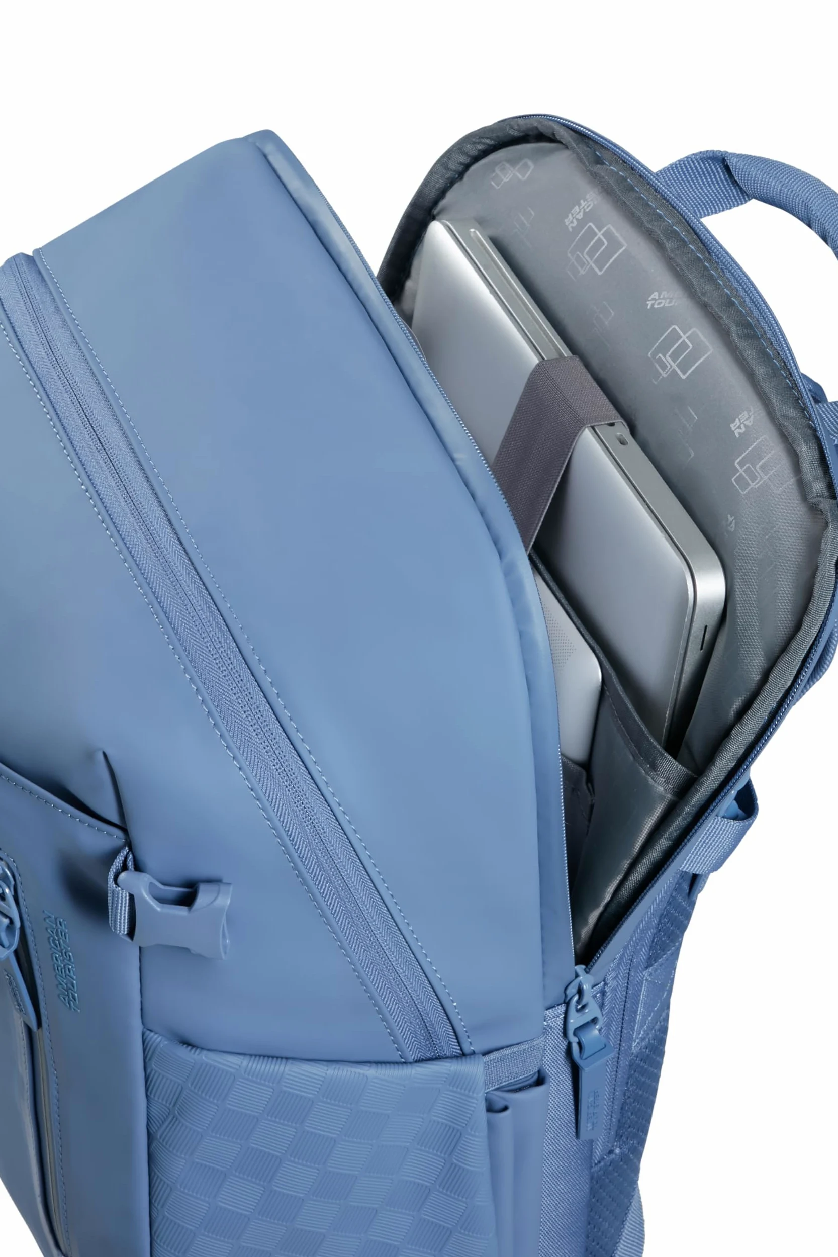 American Tourister Urban Tide - Zaino PC 15.6", Zaino Business & Scuola Idrorepellente, per Ufficio, Lavoro, Scuola & Università - Blu (Storm Blue)