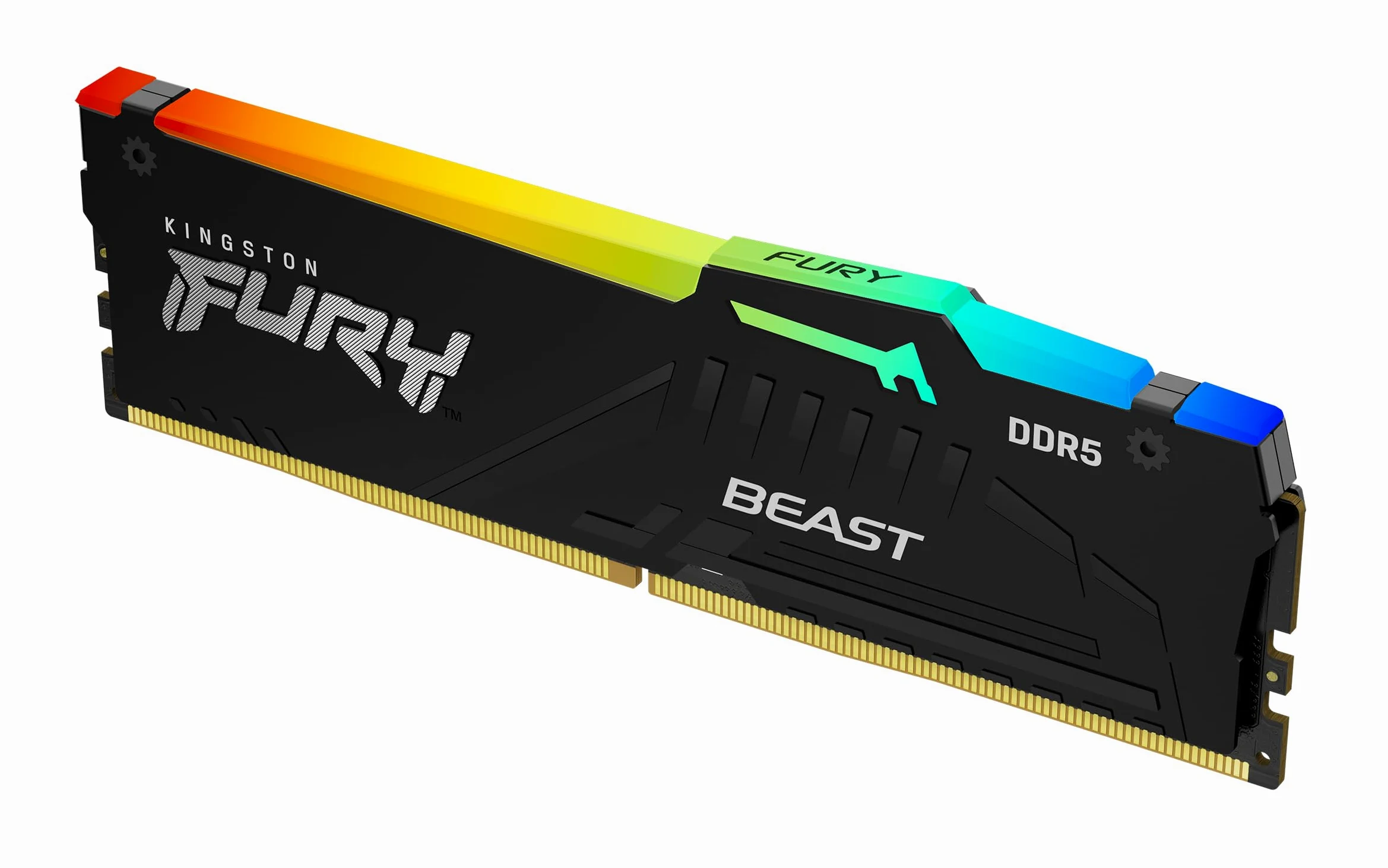 Kingston FURY Beast Nero RGB 16GB 6000MT/s DDR5 CL36 DIMM Memoria Gaming per Computer Fissi Modulo Singolo AMD EXPO/ Intel XMP - KF560C36BBE2A-16