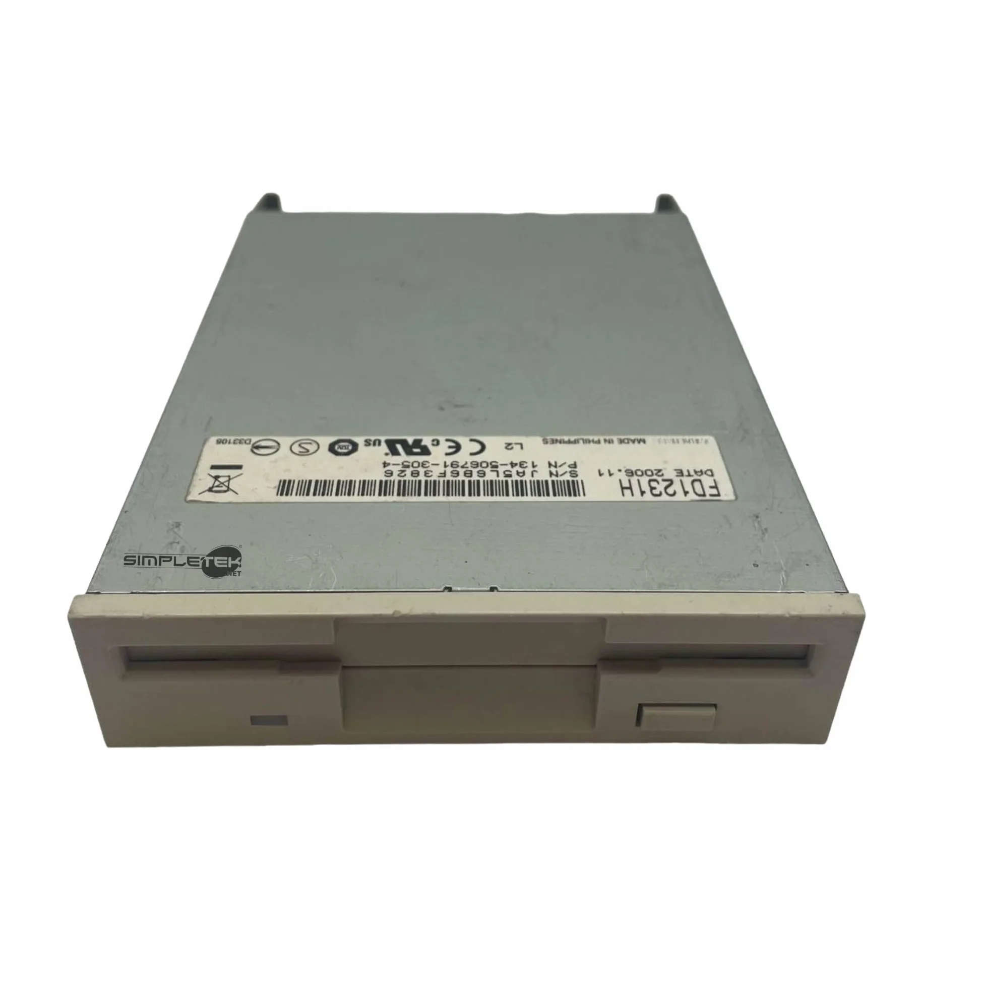 SIMPLETEK - Lettore Floppy Disk 3.5" Interno 3.5” 1.44MB - Bianco | FDD Standard per Computer Desktop | FD1231H (Ricondizionato)