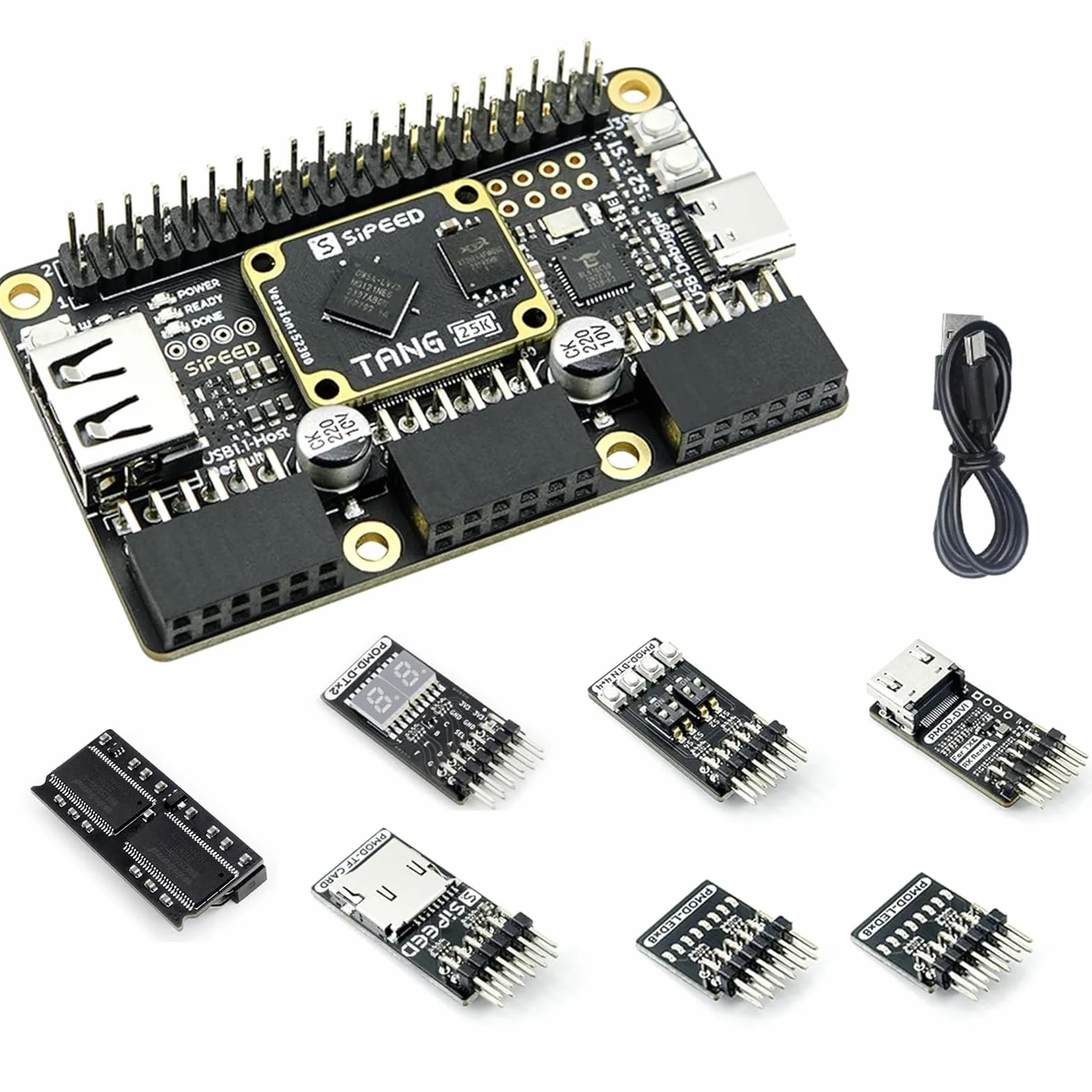 youyeetoo Sipeed Tang Primer 25K Dock FPGA Development Board MCU, RISCV, Modularizzazione, Gowin GW5A, PMOD SDRAM, 23K LUT4, MIPI 2.5Gbps (pacchetto 25K Pmod + SDRAM)