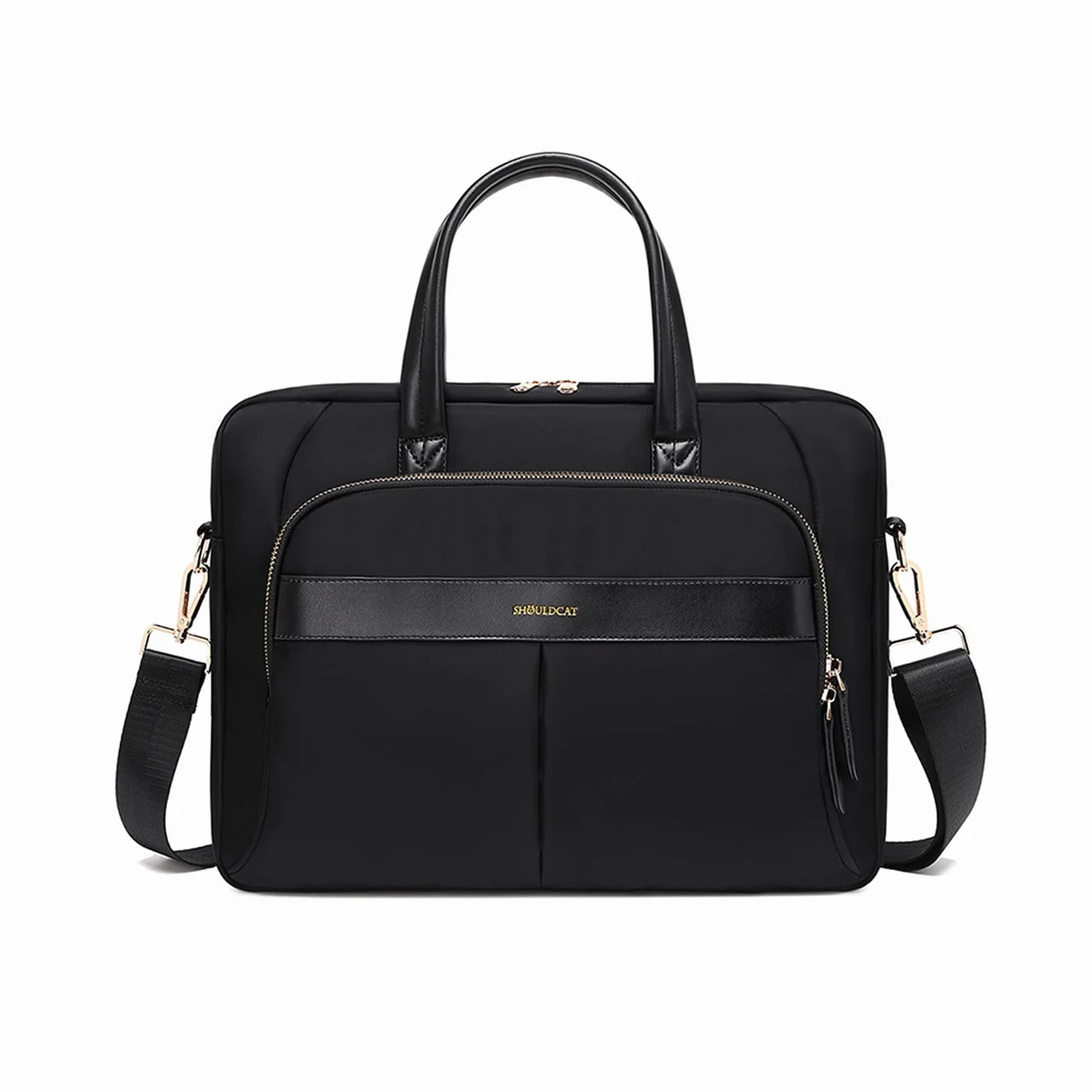 FANDARE Borsa Porta PC Donna Lavoro Cartella Borse per 15.6 Pollici Computer Grande Borsa Messenger Tracolla Ventiquattrore per Ufficio Università Insegnanti Scuola Lavoro Business Nero M