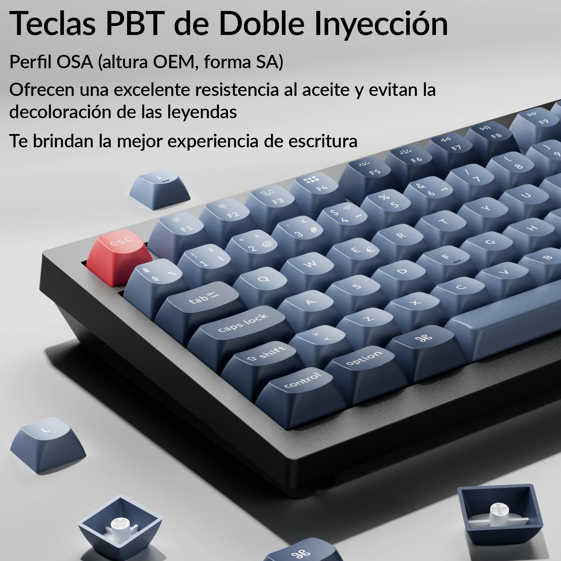 Keychron V6 MAX Tastiera meccanica da gaming wireless, 2,4 GHz/Bluetooth/cavo, layout QWERTY spagnolo, programmabile QMK, compatibile con Mac, Windows e Linux, Interruttori Gateron Jupiter rossi