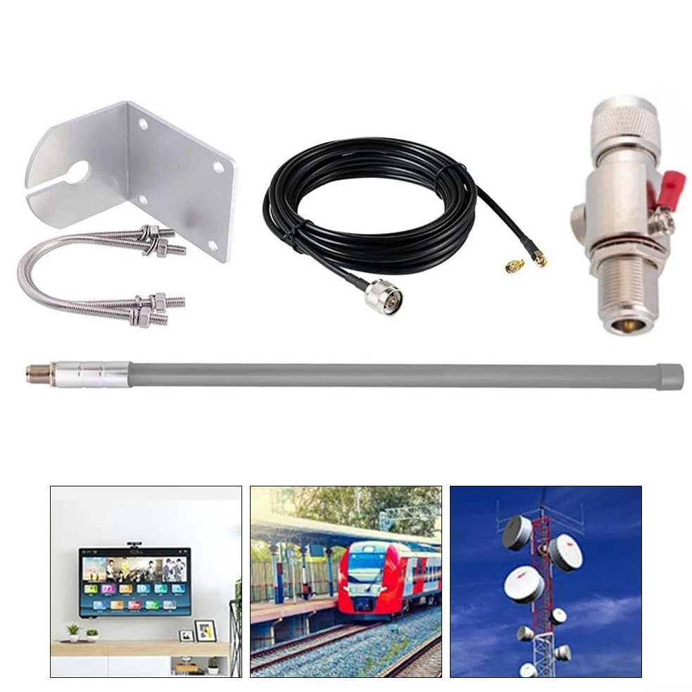 Antenna 12dBi per lora 868 MHz per minatore di elio hotspot per bobcat per rak per nebra - fibra di vetro impermeabile all'aperto per antenna gateway con cavo a bassa perdita N femmina a RP per sma