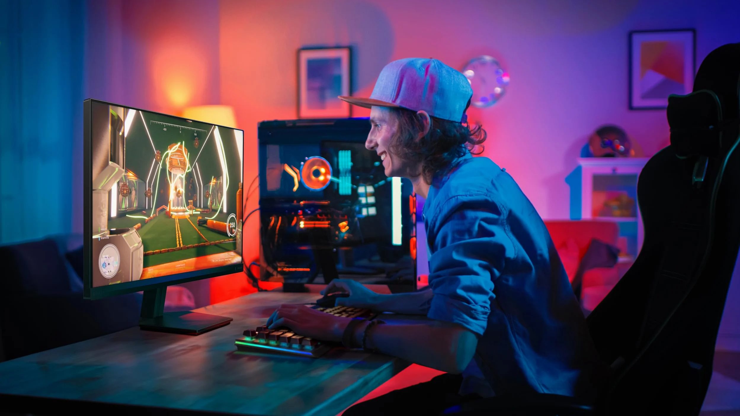 Philips Gaming Monitor 27M2N3200NF 27 pollici, , 1920x1080, FHD, 144Hz, IPS Panel, 0.5ms MPRT, , (HDMI1x 1.4 DP 1x 1.4) Adaptive Sync, HDR10, G-Sync Compatible, Grigio Scuro