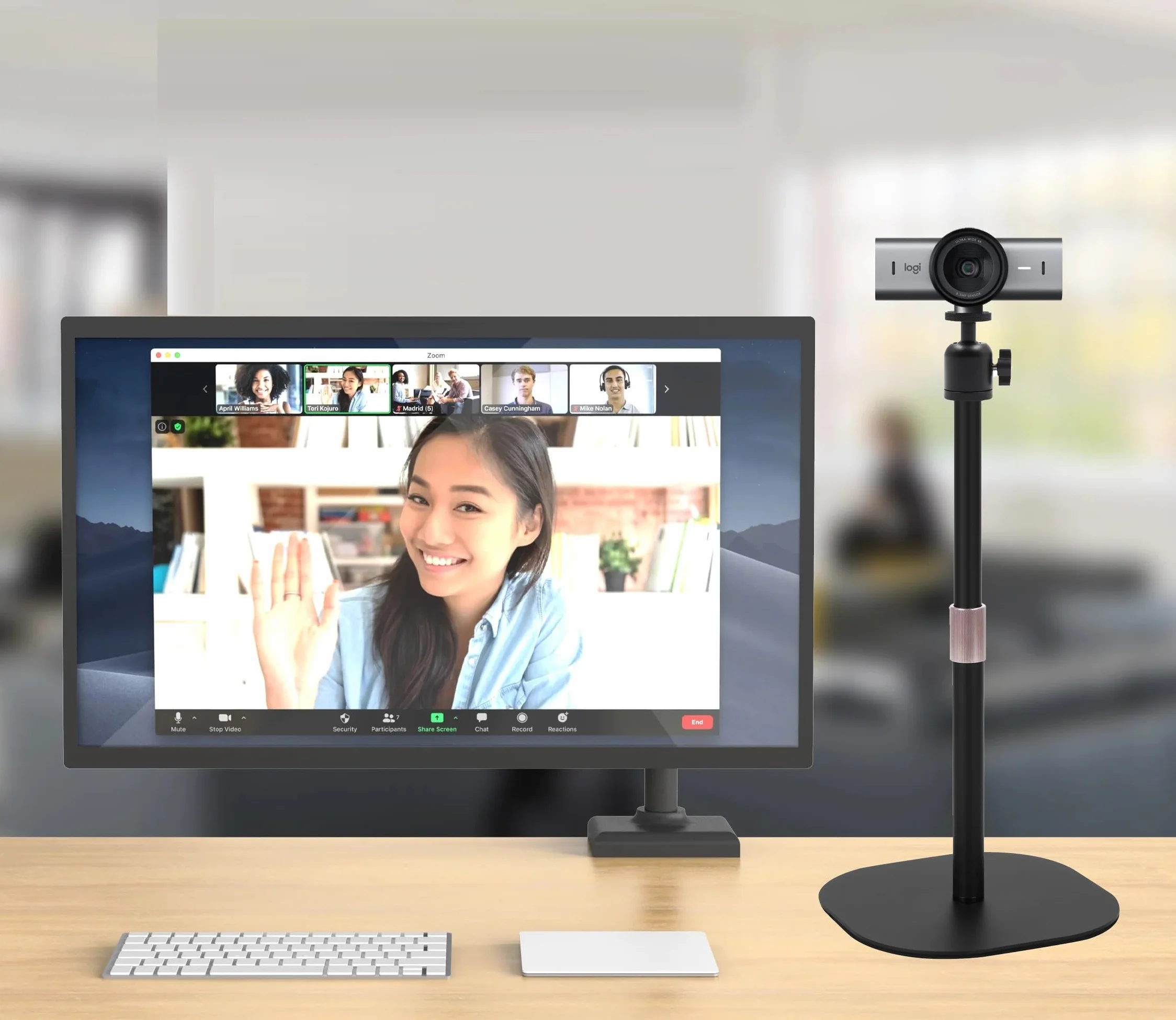 Supporto per webcam robusto, supporto treppiede per webcam da tavolo compatibile con webcam Logitech MX Brio 4K, Brio 4K, Brio 500