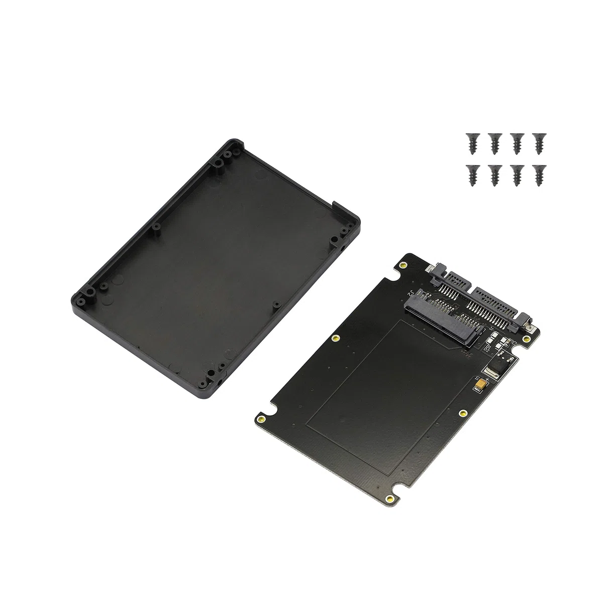 Scheda adattatore Micro SATA da 1,8 pollici a 2,5 pollici SATA con custodia - 16 pin femmina a 22 pin maschio per laptop e notebook SSD/HDD