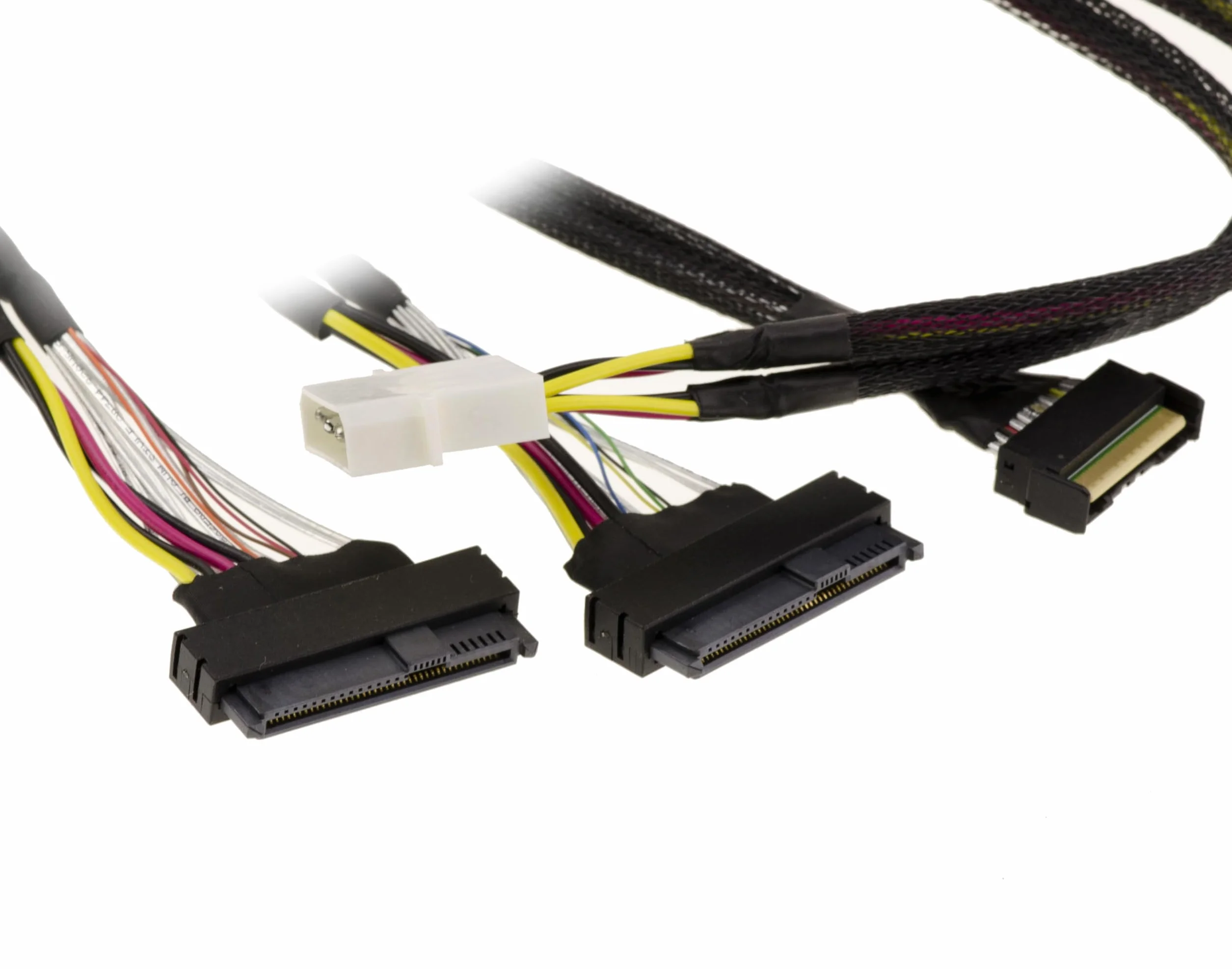 KALEA-INFORMATIQUE Cavo PCIe 5.0 con connettori MCIO 8i 74 pin a 2x SFF-8639 68 pin U2 U3 lungo 80 cm.