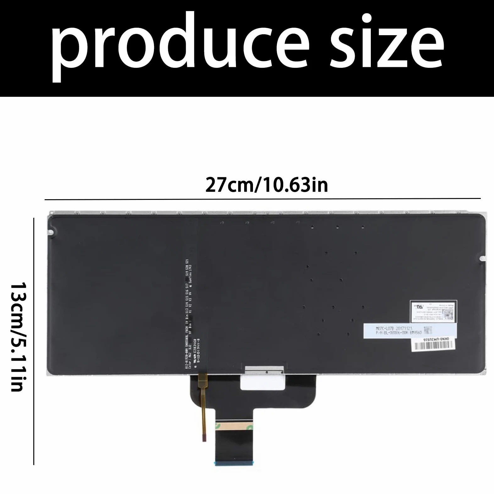 Tastiera ergonomica retroilluminata con LED per Laptop RX410U RX310 UX310UA UX310UQ U4000 Dotati Tastiera Portatile retroilluminata con Illuminazione a LED