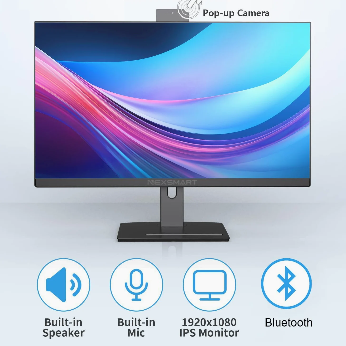 DREAMFYRE Computer All-in-One 27 Pollici Core i7 (fino a 3.20 GHz), All-in-One PC Schermo Rotante 512 GB SSD 16 GB RAM con Webcam Frontale, Supporta Wi-Fi Doppia Banda 2.4G/5.2G Bluetooth 4.2, Nero
