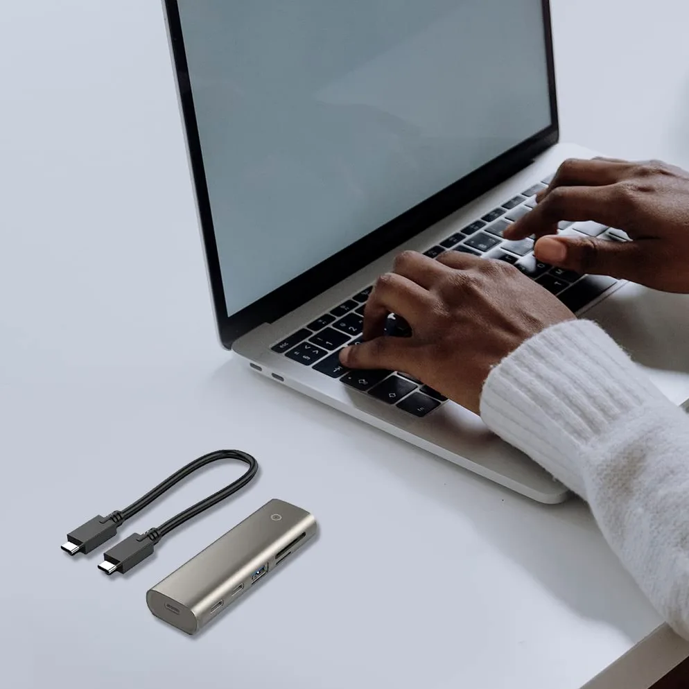 Adattatore Hub USB C in lega di alluminio USB C Splitter Hub a 6 porte 1 A 5 USB 3.1 Gen 2 Adattatore multi-porta per Notebook Desktop