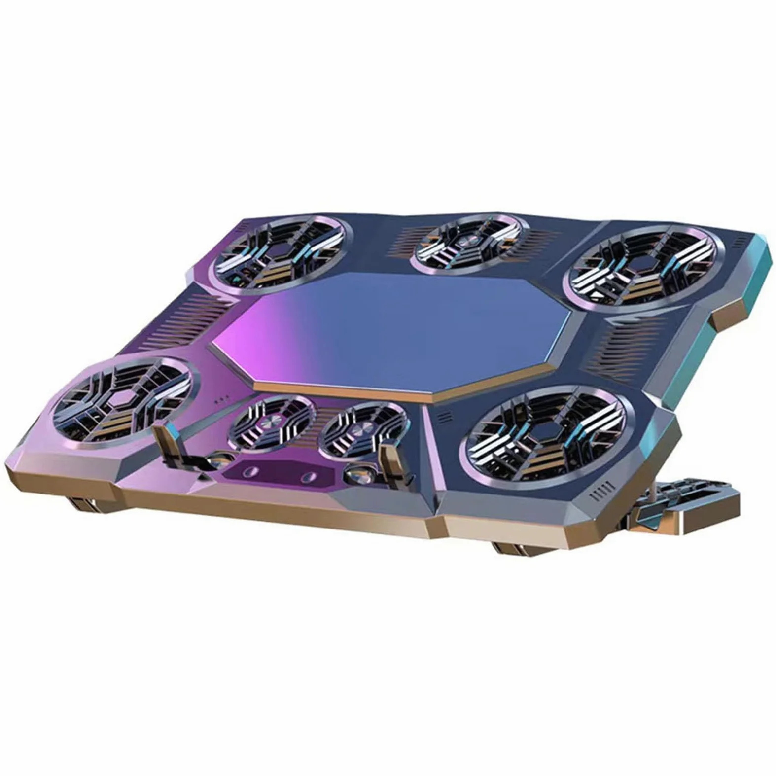 Supporto di raffreddamento per computer portatile, base di raffreddamento esterna per notebook da 12-21 pollici, regolabile in altezza, supporto per laptop in porcellana ghiaccio