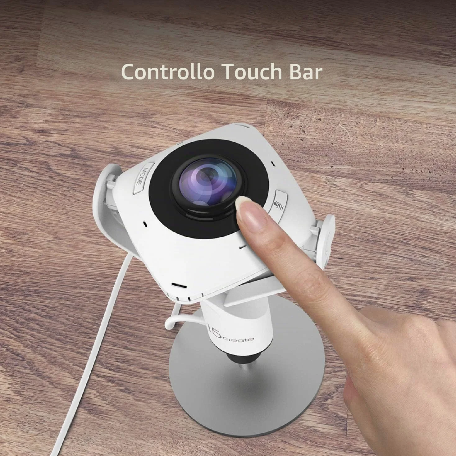 j5create Webcam per riunioni a 360 gradi - Videocamera per videoconferenze HD 1080P con microfono ad alta fedeltà, USB-C | per videoconferenze, lezioni online e collaborazione (JVCU360)