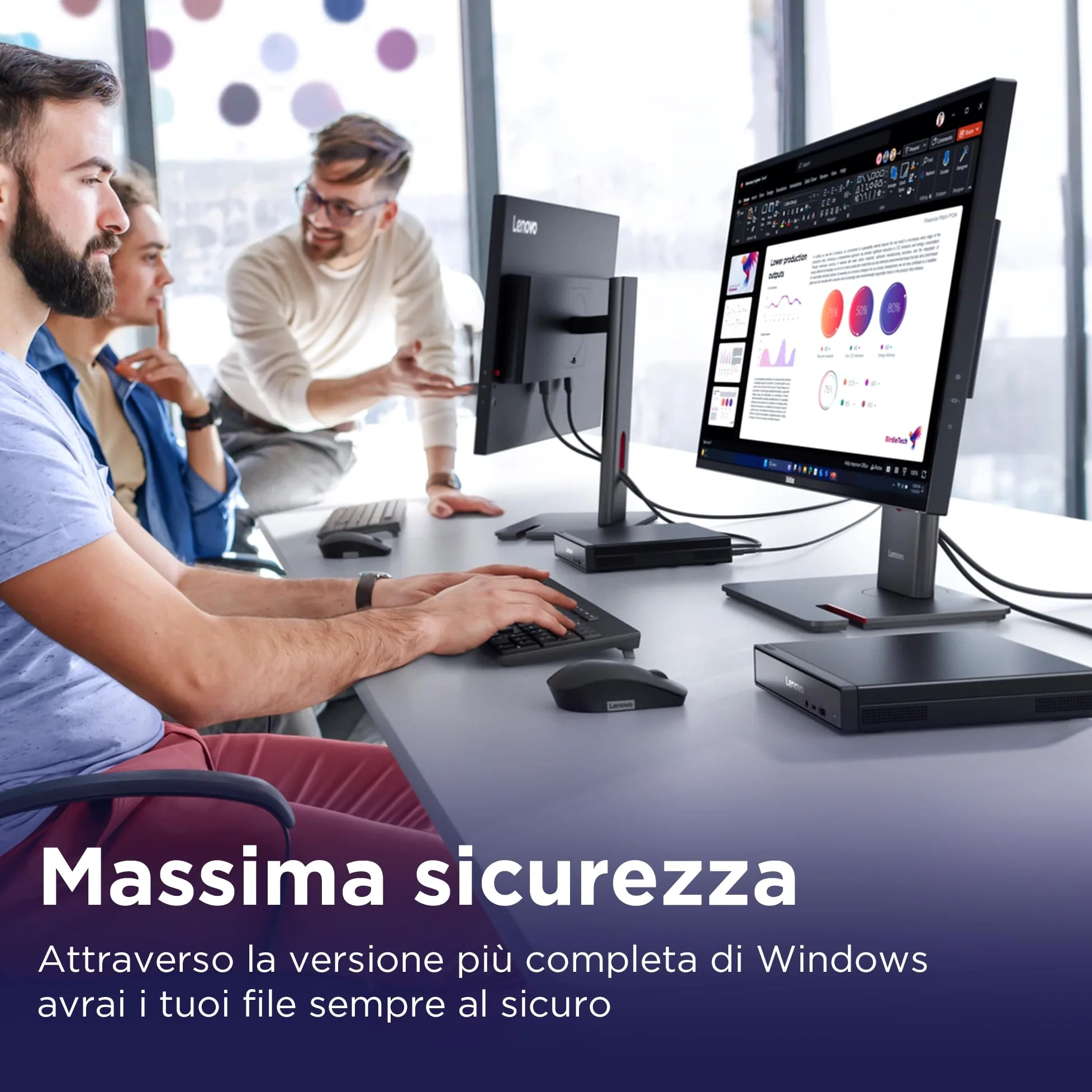 ThinkCentre neo 50q Gen 6, Desktop professionale con processori Intel Core Ultra 5, 16GB di RAM ad altissima velocità e SSD da 512GB, Windows 11 Pro – Nero