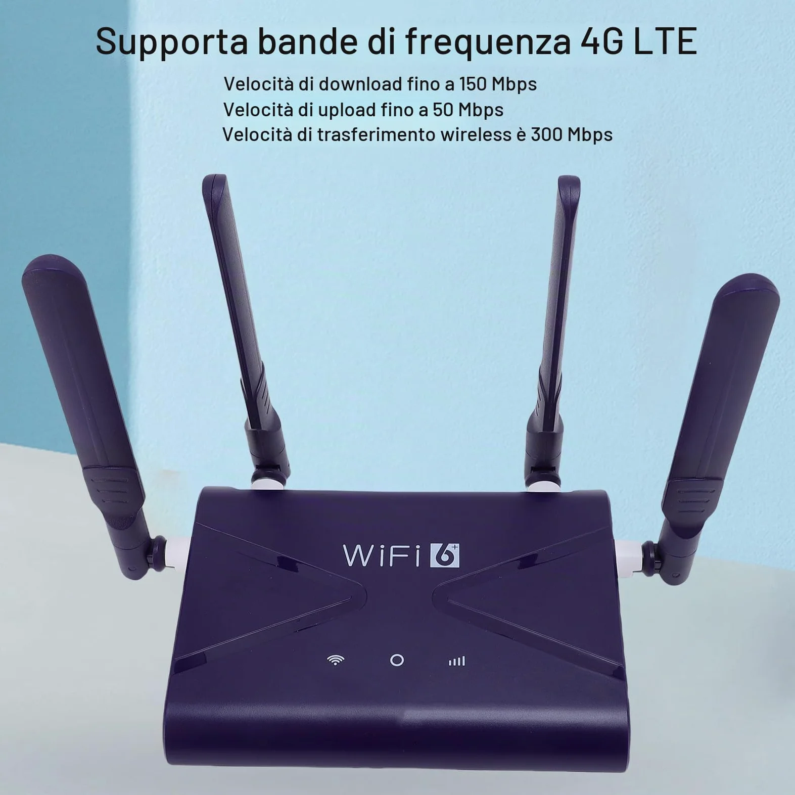 Dpofirs Router da Gioco WiFi 6, Router 4G 5G LTE con Slot per Schede SIM Fino a 32 Dispositivi, Adattatore di Rete Wireless Ad Alta velocità da 300 Mbps per PC per Laptop Telefonico