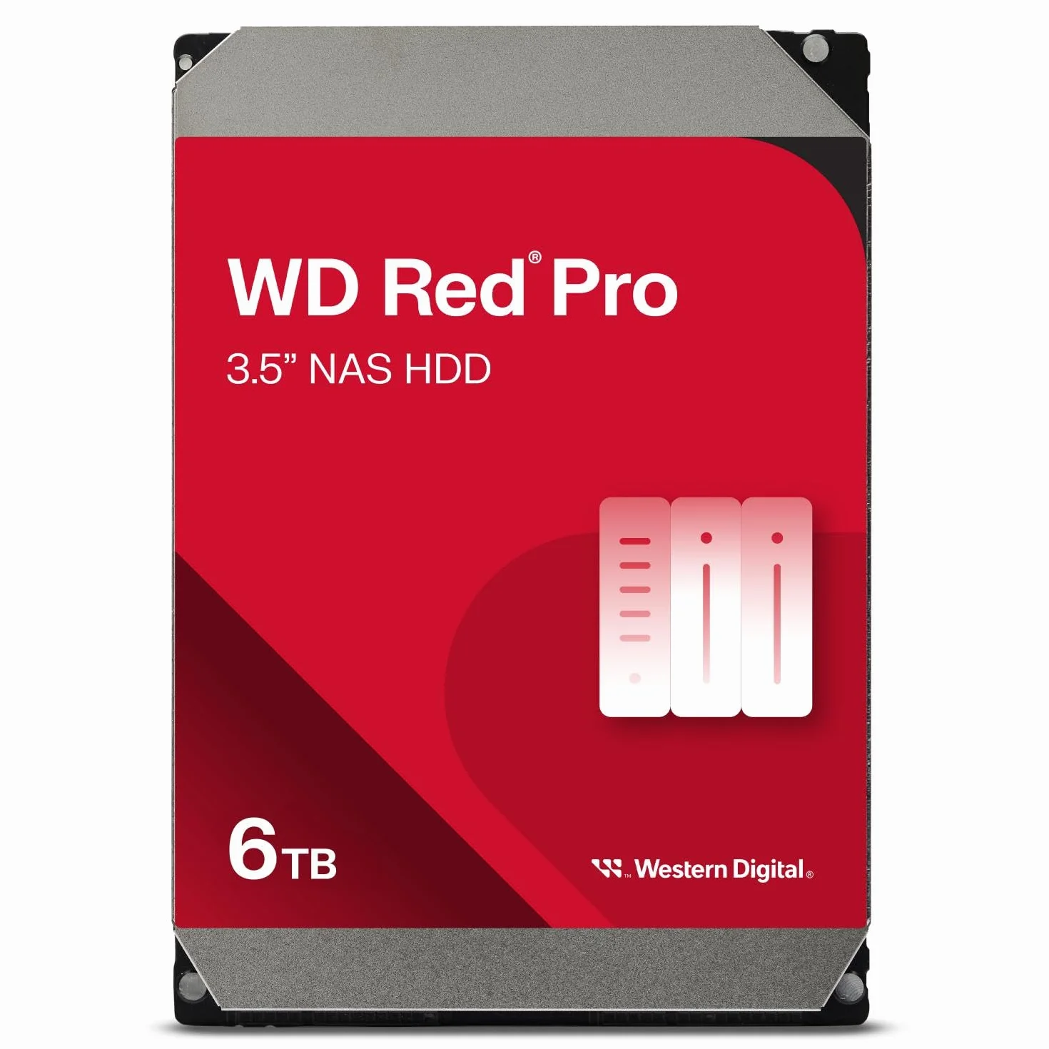 WD Red Pro 6TB per NAS Hard Disk interno da 3.5”, 7200 RPM Class, SATA 6 GB/s, CMR, Cache da 256 MB, Garanzia 5 anni