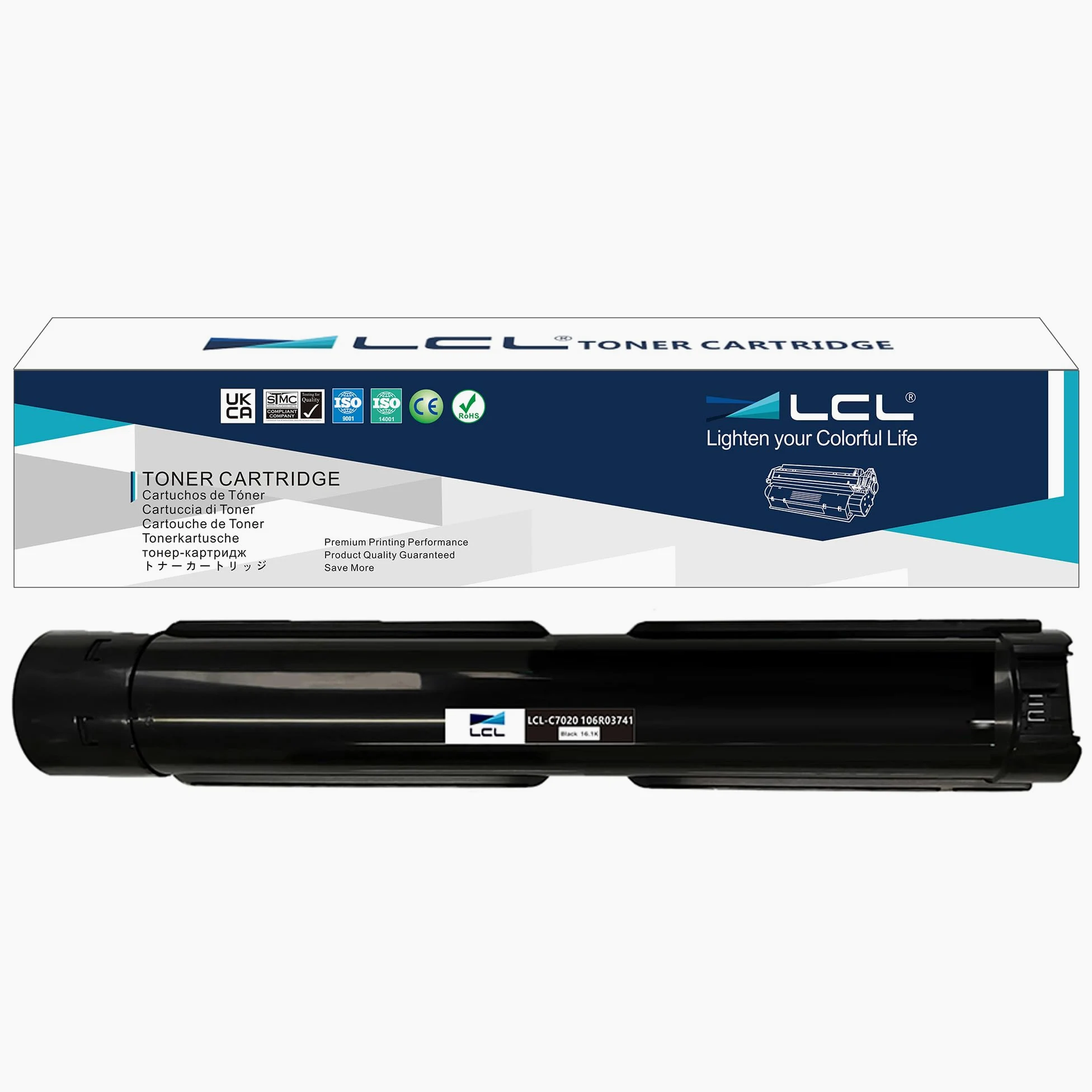 LCL Cartuccia di Toner Compatibile Versalink C7020 C7025 C7030 106R03741 (1 Nero) Sostituzione per Xerox Versalink C7020 C7025 C7030