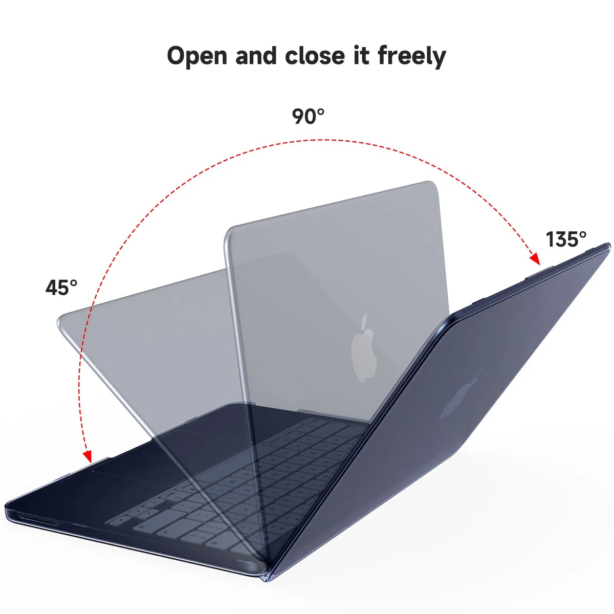 Cover compatibile con MacBook Neo 13 pollici A18 Pro A3404, uscita nel 2026, Custodia dura per Mac Book Neo 13", Indaco trasparente