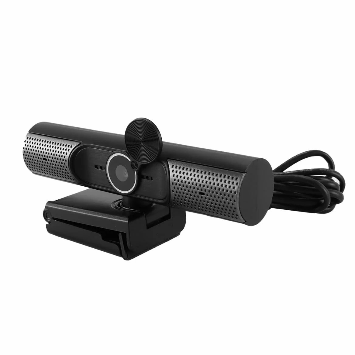 Webcam FHD con microfono e altoparlanti stereo, fotocamera per computer 3 in 1, 1080P, USB Plug and Play, cavo da 1,5 m, per videoconferenze, streaming