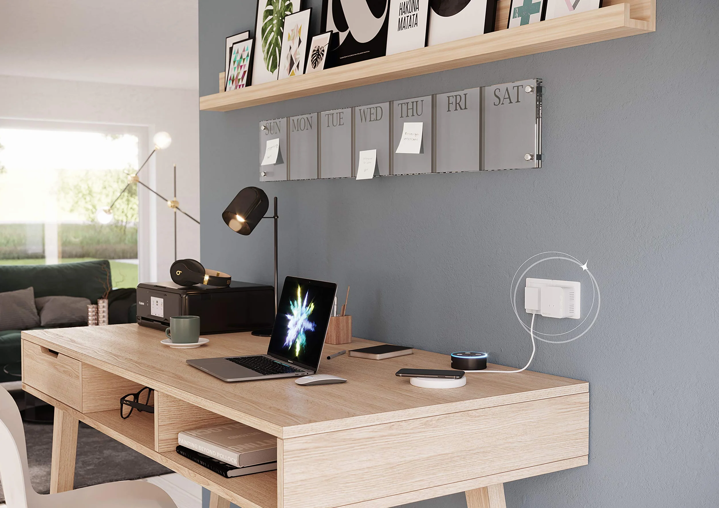 devolo Mini Starter Kit Magic 1 - 1200 WiFi, set compatto, 2 adattatori WiFi Powerline per una rete domestica sicura (1200 Mbit/s, 1 x connessione LAN Fast Ethernet, WiFi mesh, tecnologia G.hn) Bianco