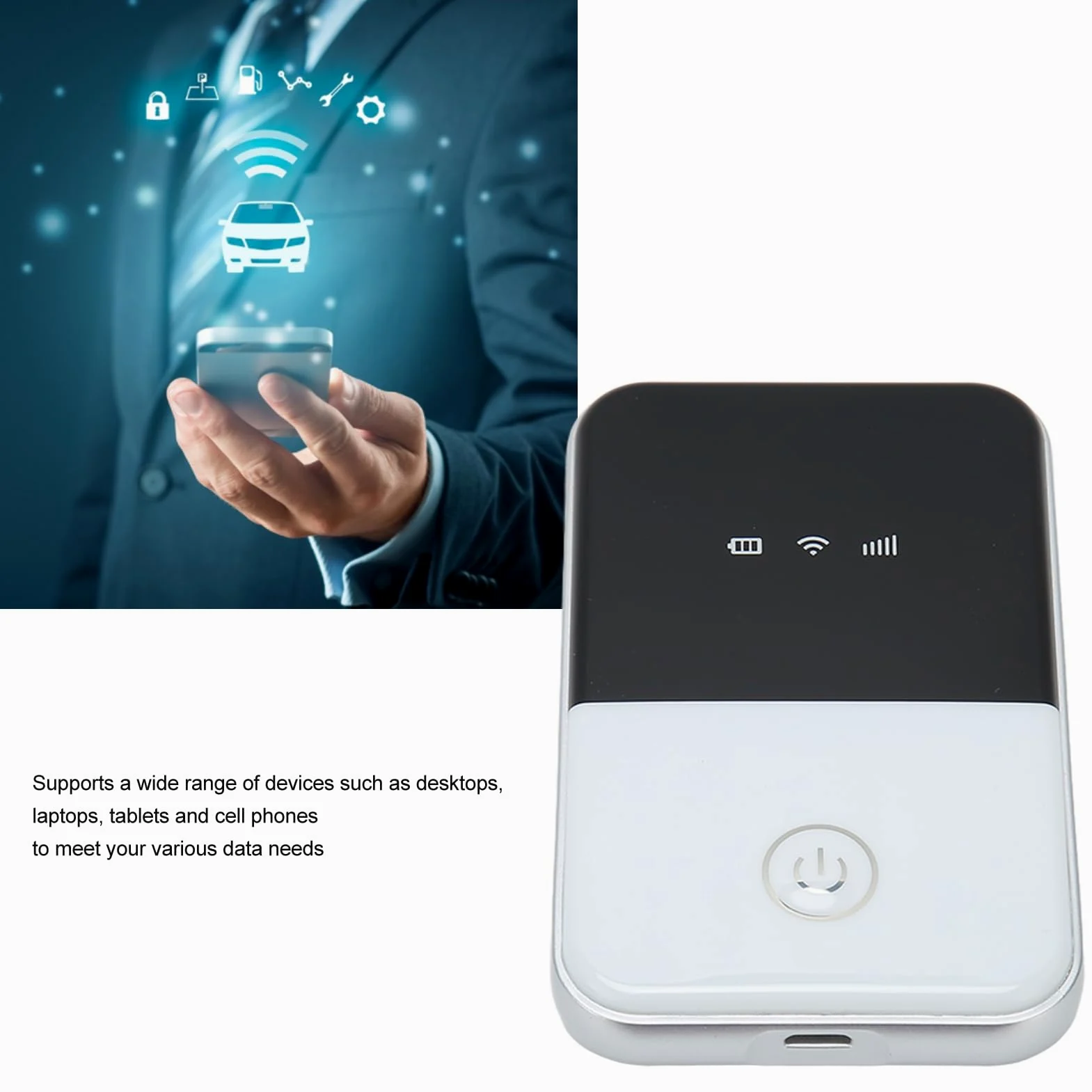 Hotspot WIFI Mobile 150Mbps 4G LTE WIFI Portatile Alimentato a Batteria per Laptop Telefoni Tablet Materiale ABS