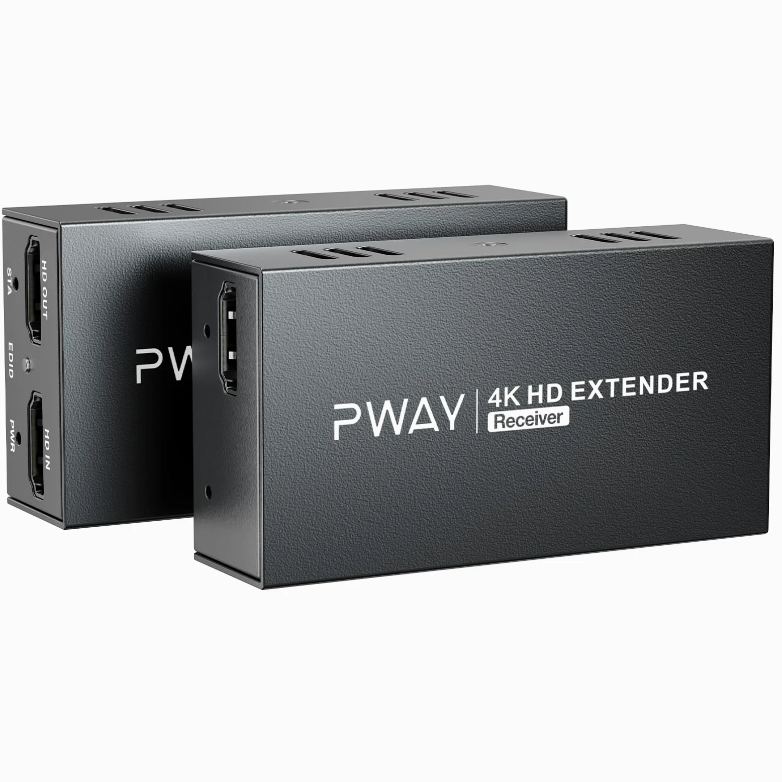PWAY HDMI Extender 60m 4K@60Hz con Loop Out, Trasmissione Lunga Distanza via Cavo Cat6/7, Supporto EDID/HDCP, Compatibile con PC, TV, Proiettore, PS5, Xbox – Extensore HDMI con Uscita Locale