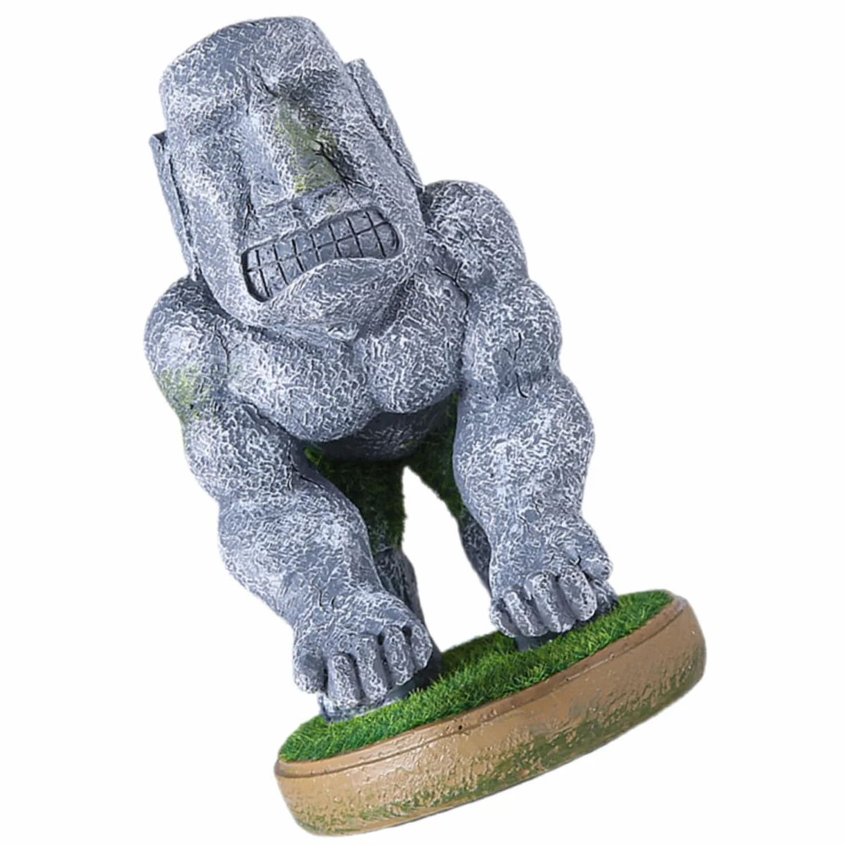 Tofficu Supporto Controller Gaming in Resina a Forma di Statua Moai, Multiuso e Durevole, per Desktop e Casa, Accessorio Postazione Gaming Originale