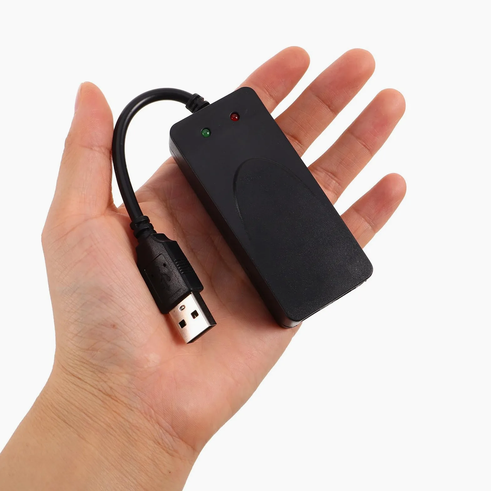GALPADA Modem Fax USB Nero Doppia Porta USB in Abs, Connessione Dati Alta Velocità, per Spazi Ufficio Desktop e Rete Domestica