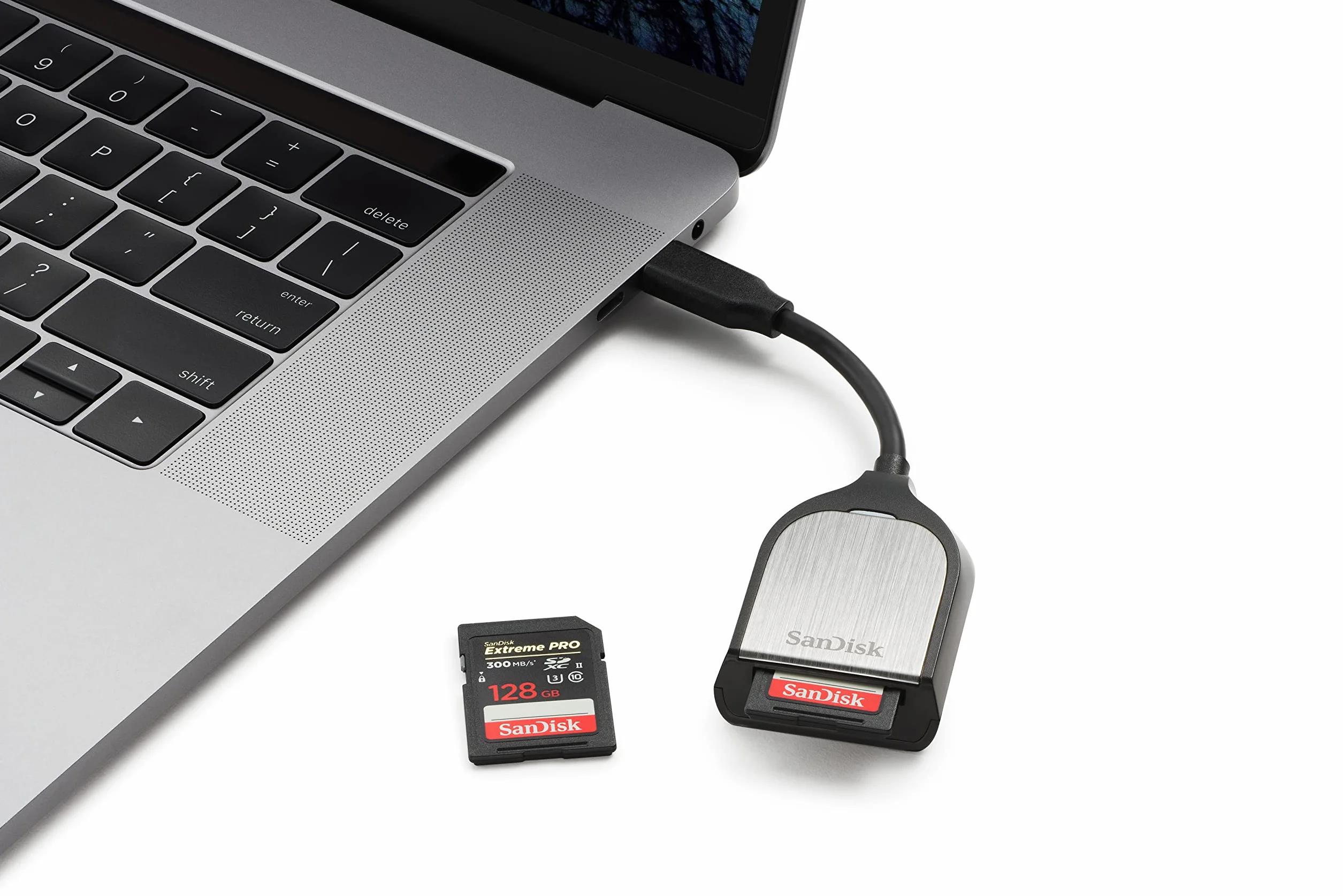 SanDisk Extreme PRO SD UHS-II USB-C Card Reader, Nero