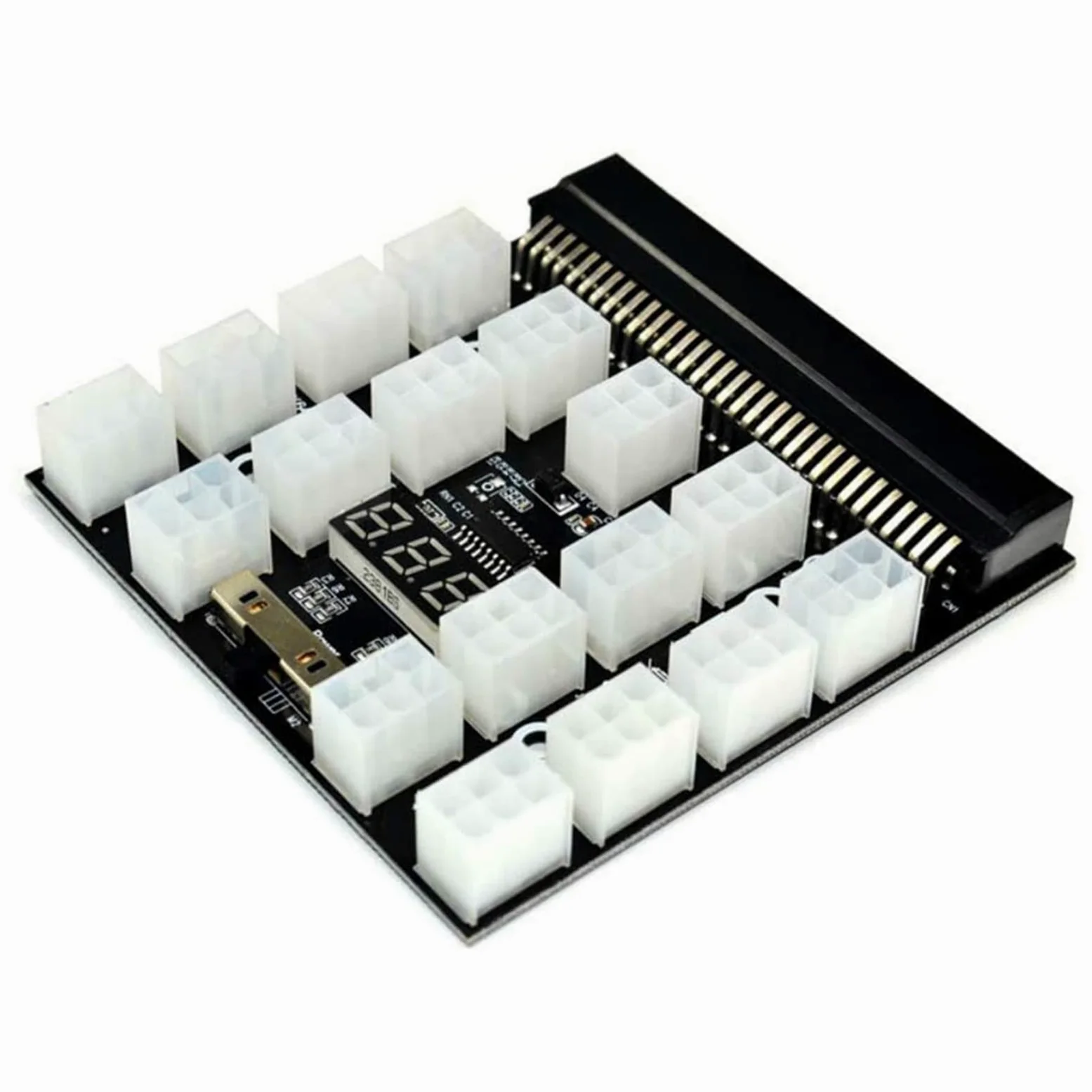 Adattatore di alimentazione PCI-E 12 V 12/17 x 6 pin per server HP 1200 W 750 W PSU Server GPU BTC Mining (17 x 6 pin)
