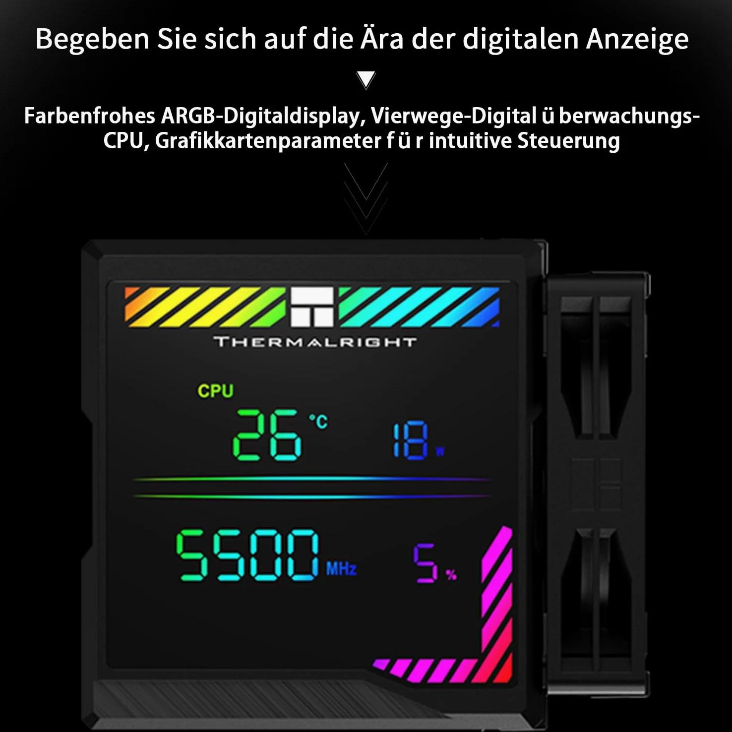 Thermalright TR Peerless Assassin 140 Digital Black Radiatore digitale per CPU Air con 6 tubi di calore,copertura magnetica per display a doppia torre e ventola,per AM4/AM5 e Intel lga1851/2011