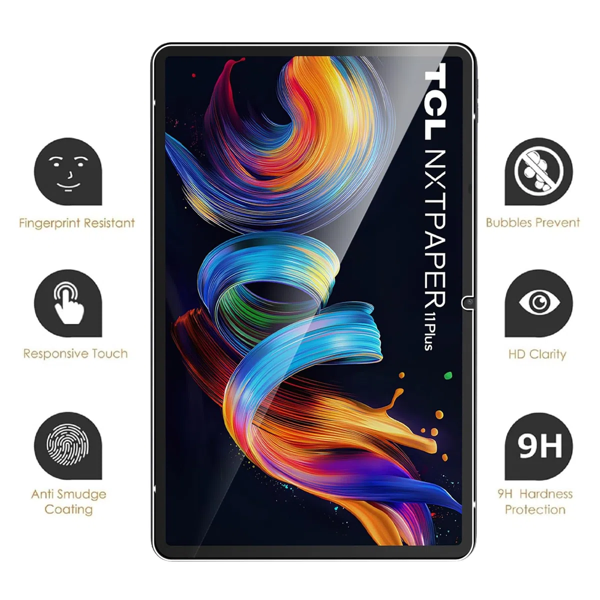 MEMELOKA Custodia per TCL Tab Nxtpaper 11 Plus 11.5 Pollici + 2 Pezzi Vetro Temperato, Cover Protezione in TPU Morbido Ultra-Sottile con Airbag in Silicone Rinforzato