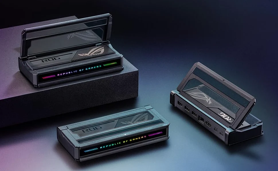 ROG BULLWARK Dock / DG300, Docking Station 7 in 1, HDMI 2.1 8K/4K, 3 USB-A 10Gbps, USB-C 100W, Ethernet, RGB, Nero