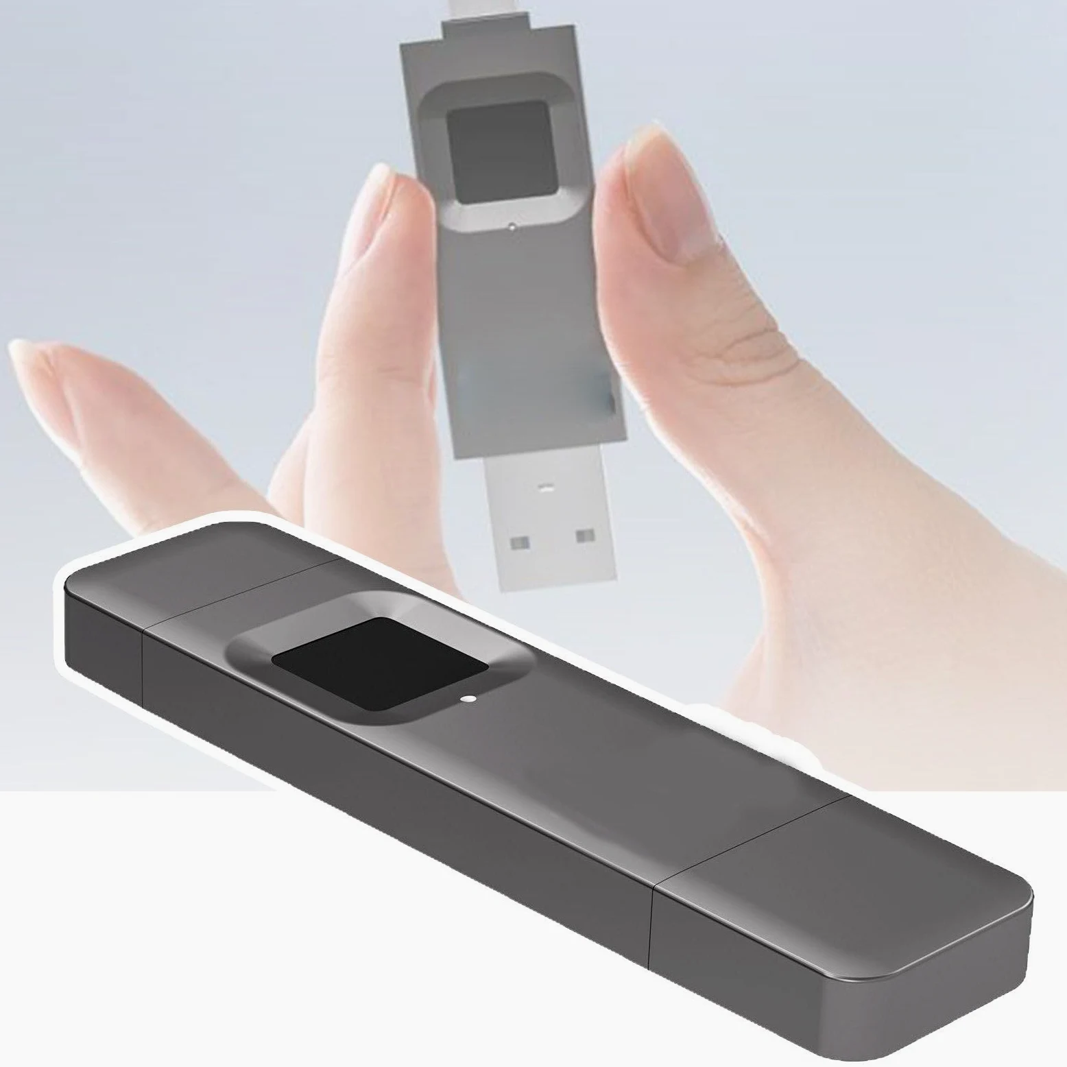Chiavetta USB ad Alta velocità con crittografia delle Impronte digitali, Dispositivo di archiviazione antifurto in Metallo, 64 ID di Impronte digitali consentiti 256GB