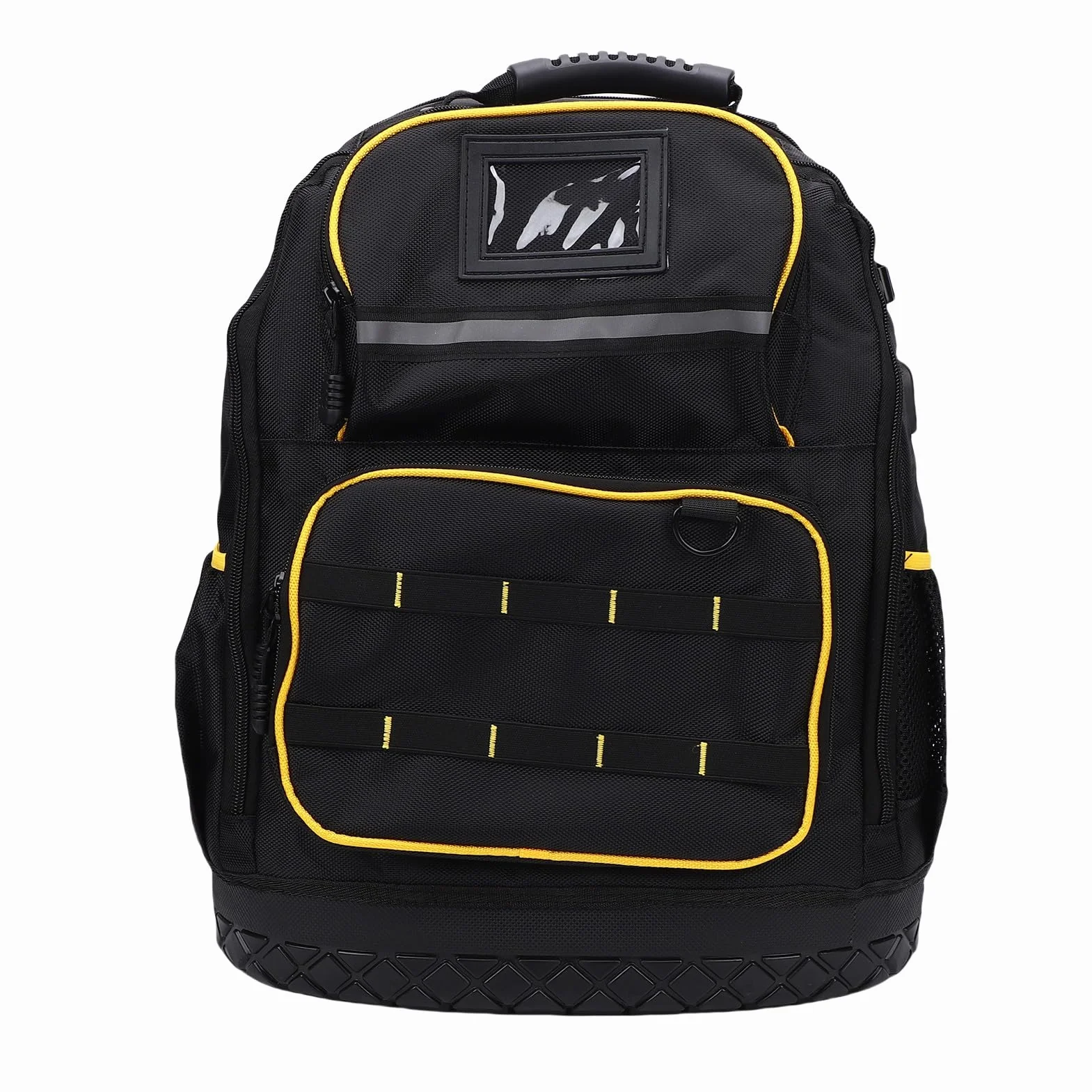 Changor Zaino Portautensili in Tessuto Oxford Resistente con Custodia Imbottita per Laptop, Design con Fondo Rigido per Elettricisti, Spazio per Laptop da 15,6".