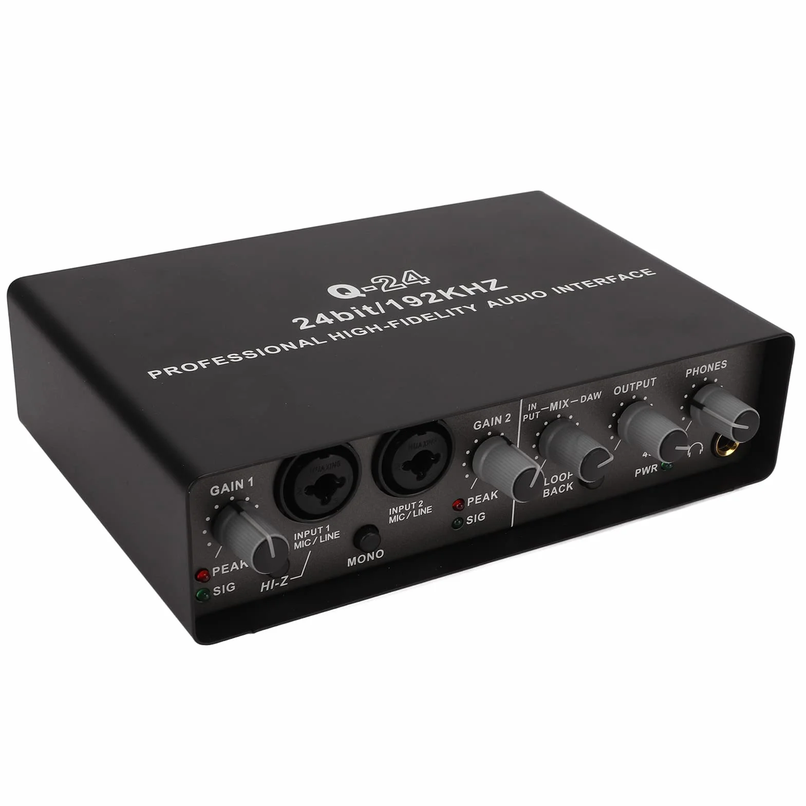 Scheda Audio Live USB, 24BIT 192KHZ Registrazione Professionale Scheda Audio Trasmissione Live Studio Interfaccia USB 2.0 per Trasmissione Live