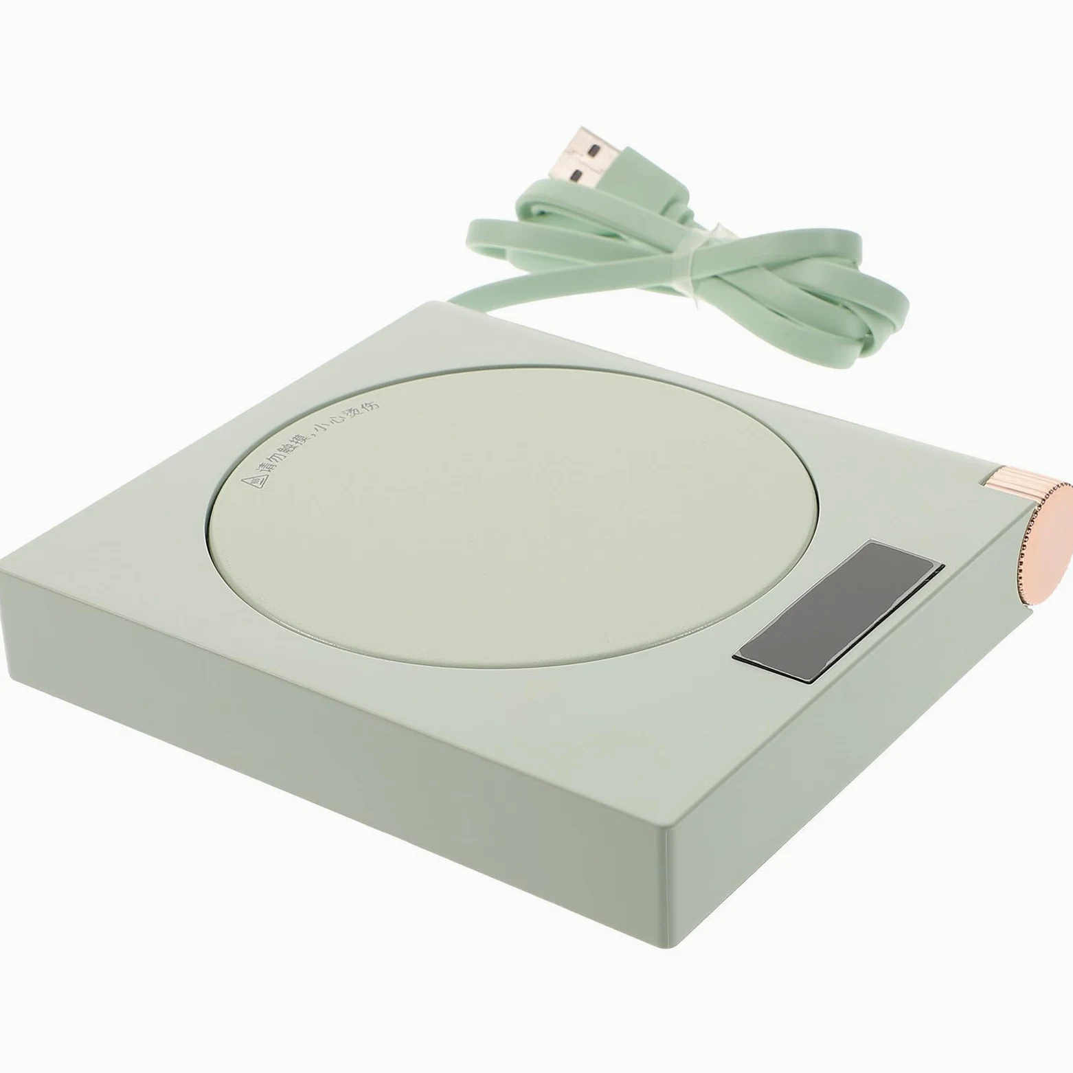 CRAFTHROU Scalda Tazza Elettrico Controllo Temperatura Intelligente e Spegnimento Automatico, Alimentazione USB 5v, Materiale Plastico e Metallo, per Ufficio e Casa