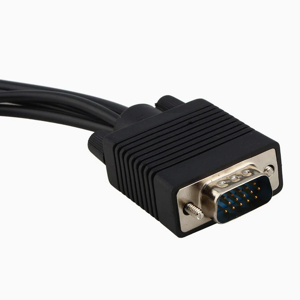 PUSOKEI Ad alte prestazioni VGA SVGA a S-video 3 AV TV Adattatore convertitore connettore cavo per PC portatile