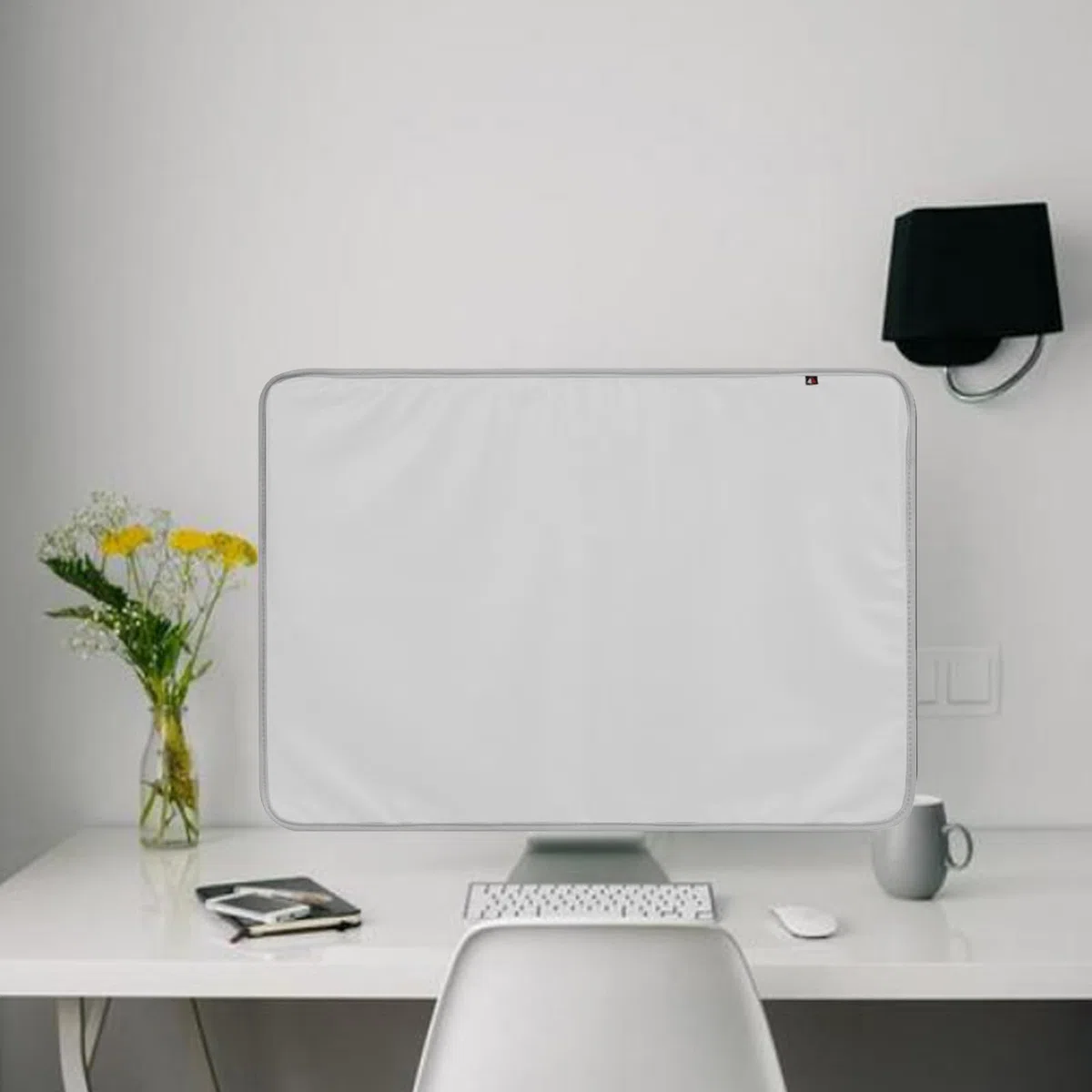 Copertura antipolvere per monitor iMac da 24 pollici, in pelle PU, antistatica, antipolvere, custodia protettiva per pannello LCD/LED/HD, copertura antipolvere per computer, con tasca posteriore